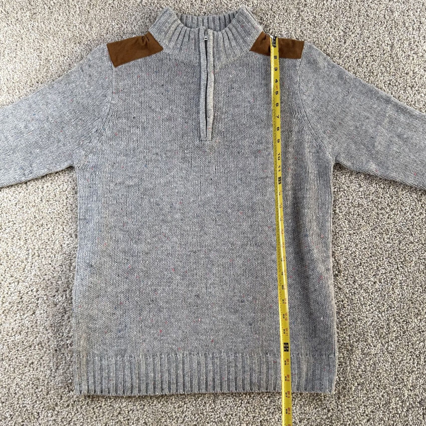 Vintage Kian D Sweater Mens Large Gray 1/4 Zip Mock Neck Knit Casual Size US L / EU 52-54 / 3 - 5 Thumbnail