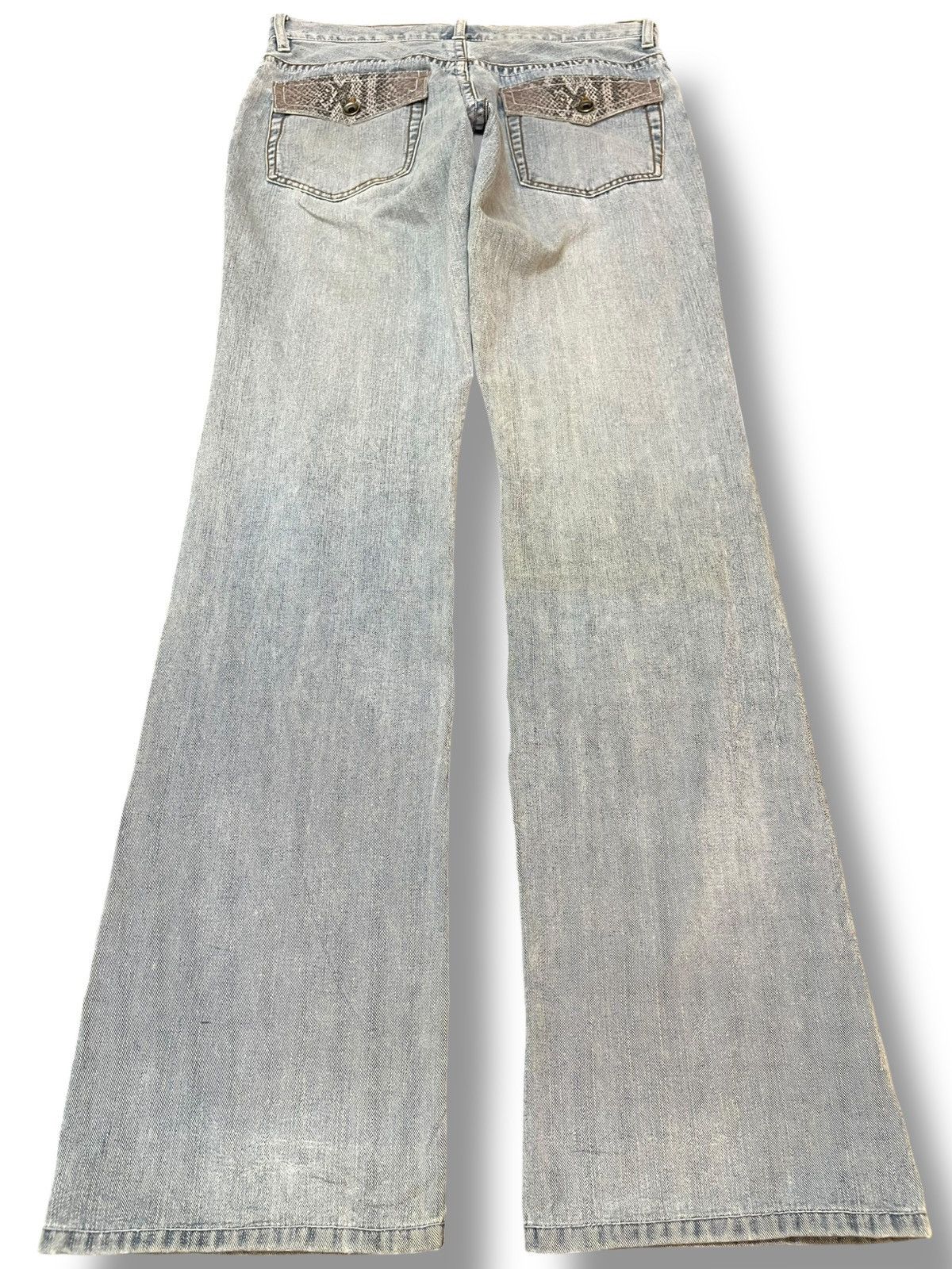 Japan Blue Vintage Louis Chavlon Flare Snakeskin Pocket Denim Size US 32 / EU 48 - 1 Thumbnail