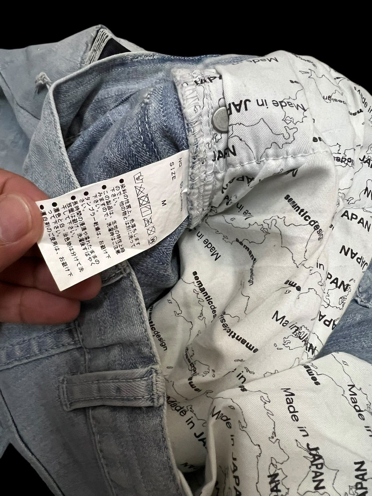 Japanese Brand Vintage Semantic Designs Hickory Distressed Jean Size US 31 - 17 Thumbnail