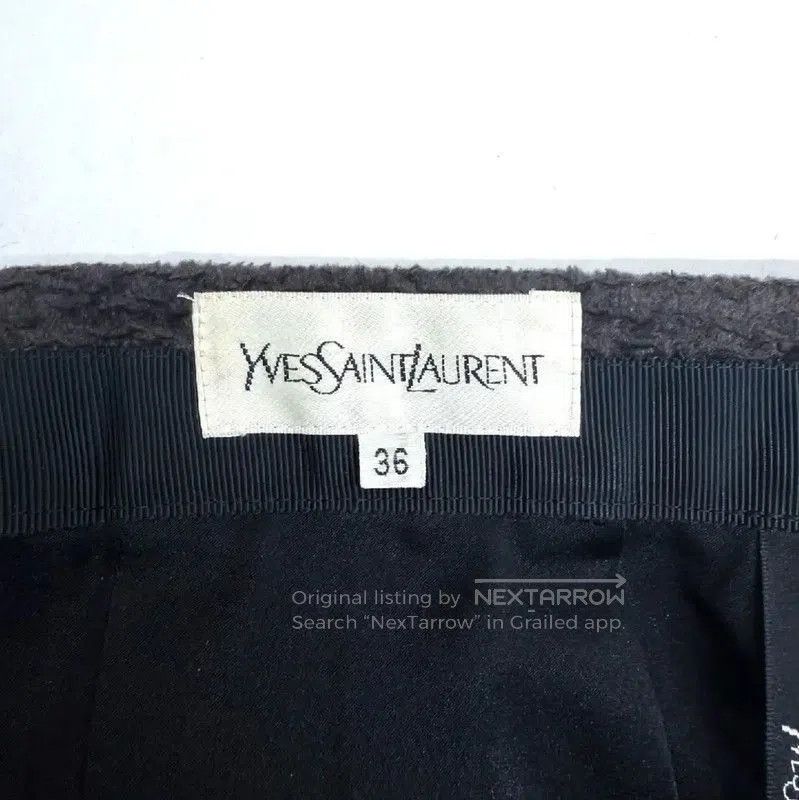 Yves Saint Laurent YSL Gray Polyester Women's Skirt . Size 23" - 6 Thumbnail