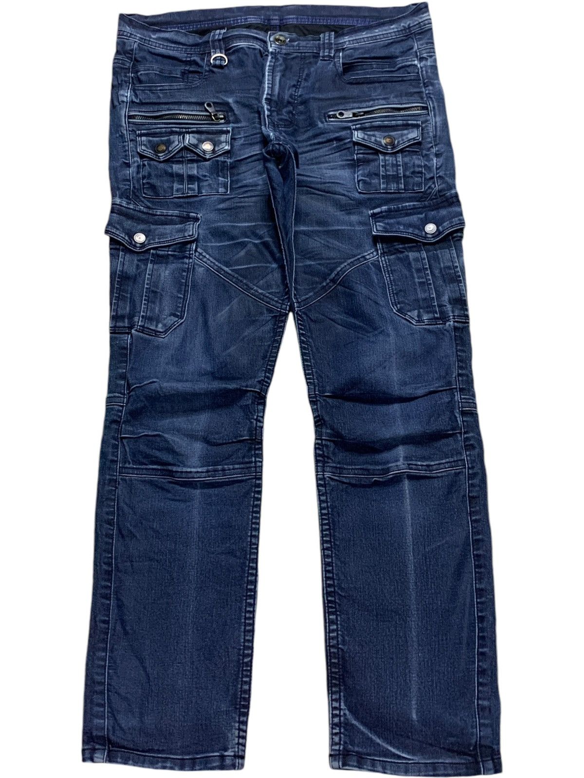 Japanese Brand × Nicole Club Vintage Japanese Nicole Tactical Bondage Cargo Denim Pants Size US 32 / EU 48 - 1 Thumbnail