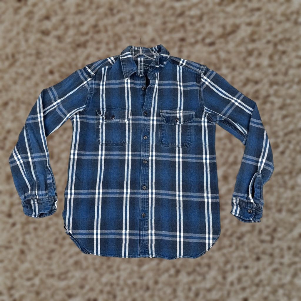 Orvis Orvis Shirt Mens Small Blue Plaid Flannel Button-Up Long Sleeve 100% Cotton Outdoor Size US S / EU 44-46 / 1 - 1 Thumbnail