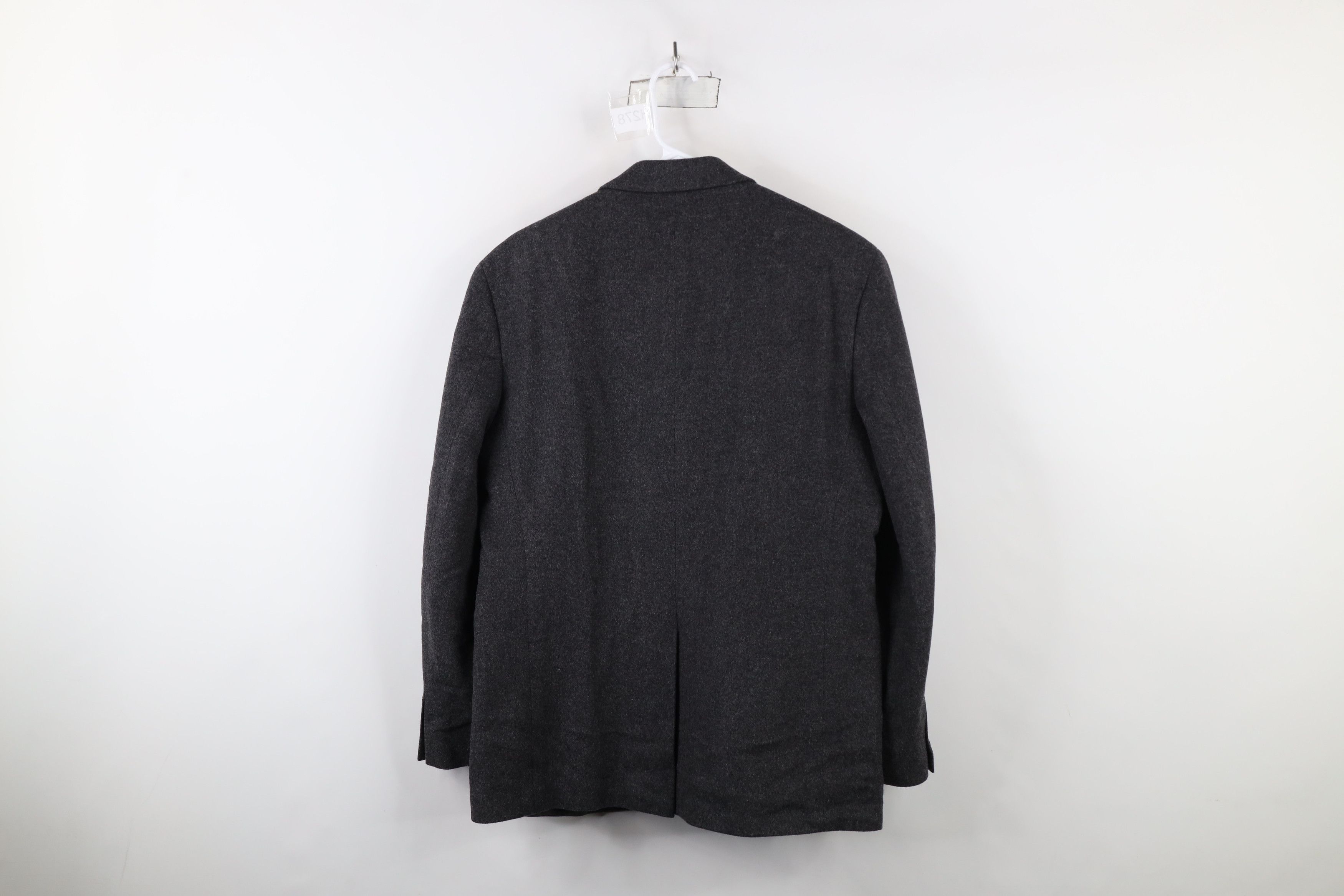 Ralph Lauren × Vintage Ralph Lauren Cashmere 2 Button Suit Blazer Jacket Dark Gray Size US L / EU 52-54 / 3 - 14 Thumbnail