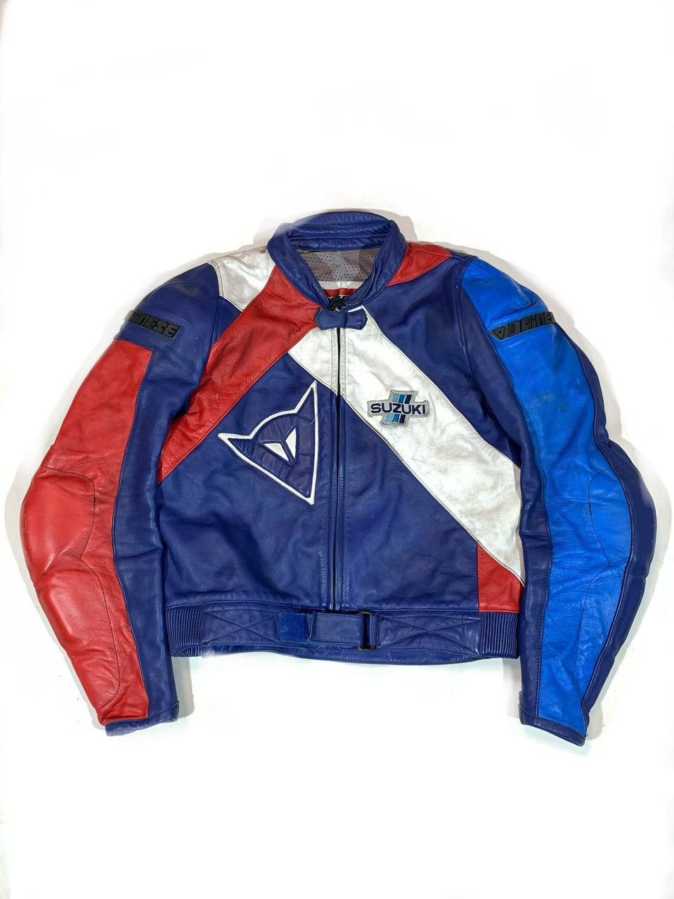 Dainese Suzuki Brand Racing Moto Leather Jacket Vintage