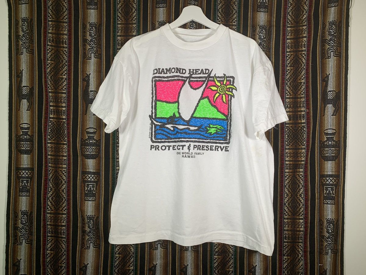 Vintage Vintage Hawaii Diamond Head Park Surf T Shirt USA Size US L / EU 52-54 / 3 - 2 Thumbnail