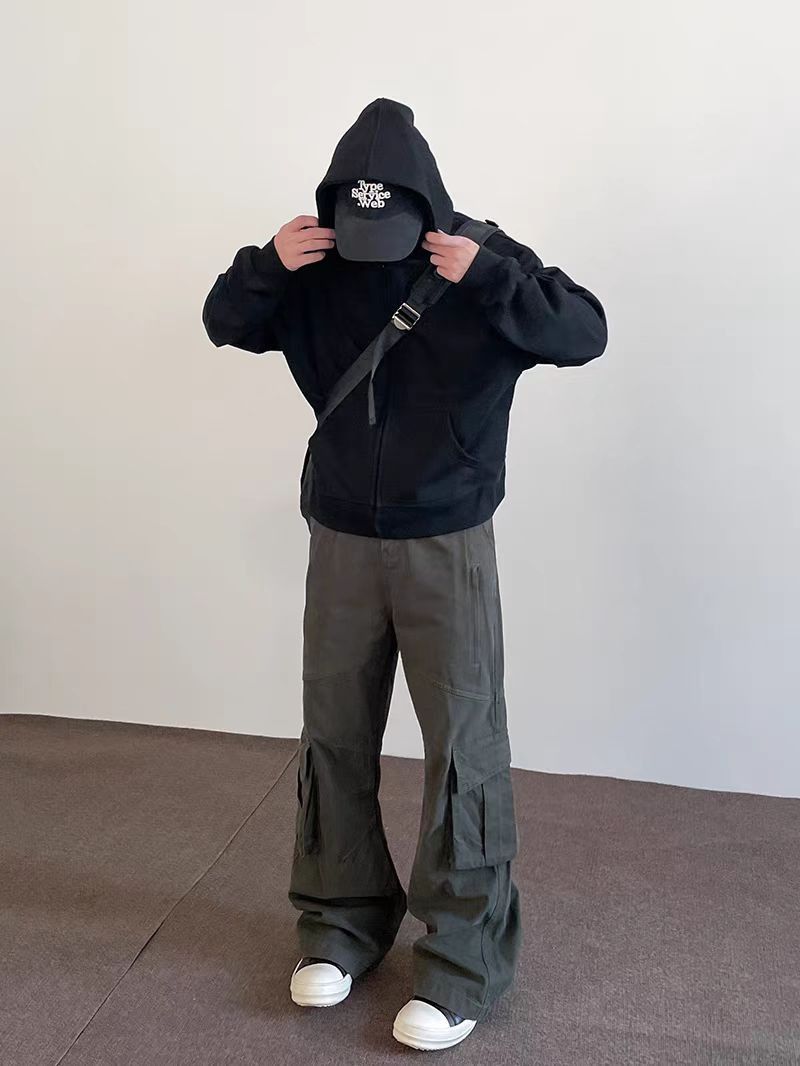 Japanese Brand × Vintage Washed Vintage Grey Micro Flare Lumberjack Pants Size US 32 / EU 48 - 2 Thumbnail