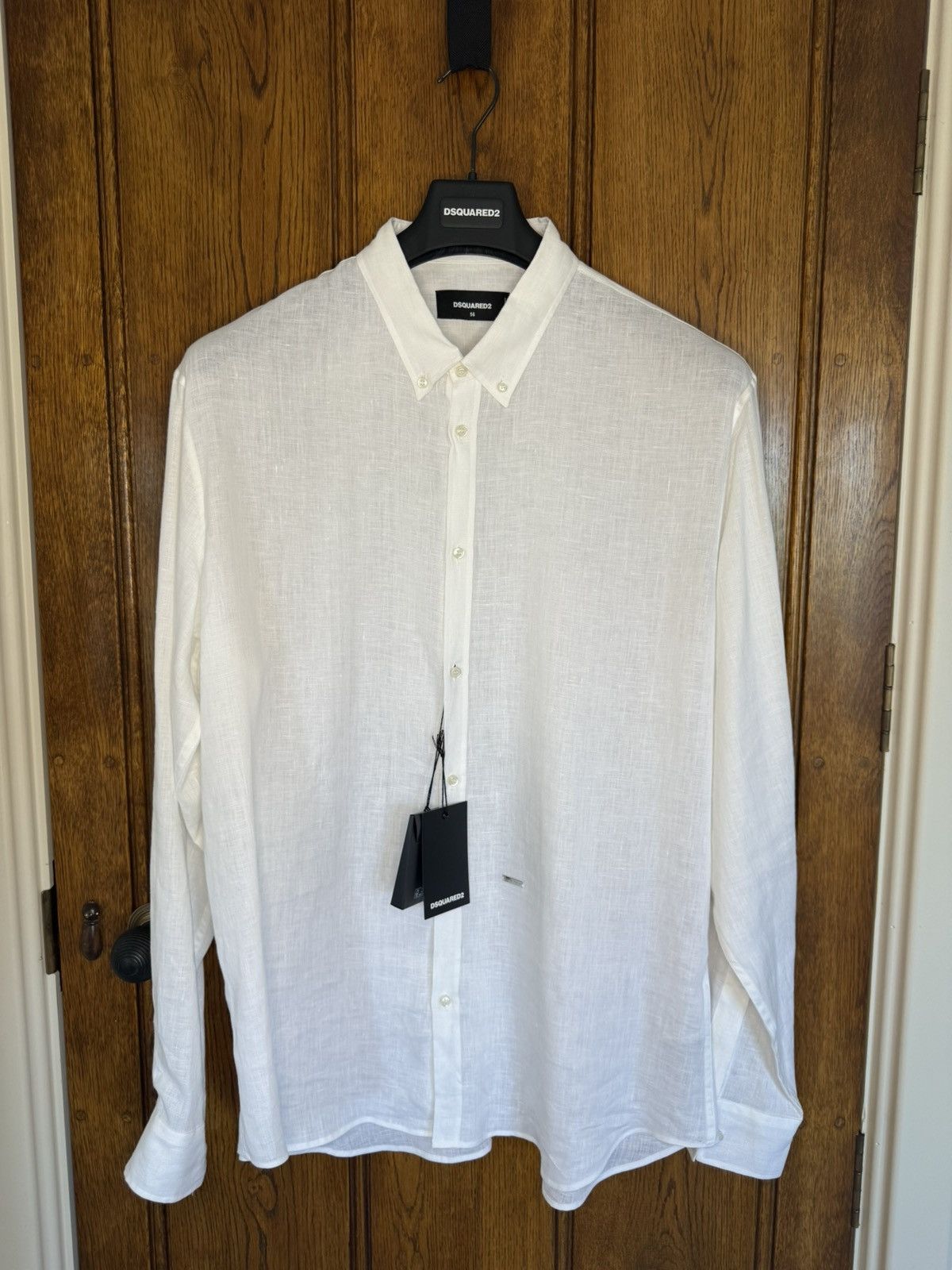 Dsquared2 $790 Dsquared2 linen white shirt 56 BNWT summer dress Size US XL / EU 56 / 4 - 1 Thumbnail