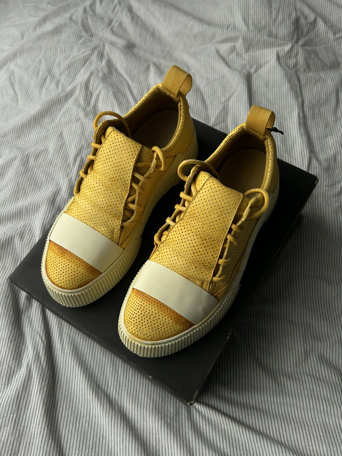 image of 11 By Boris Bidjan Saberi x Boris Bidjan Saberi Aw22 Bamba 2.1 Shoes in Yellow, Men's (Size 11)