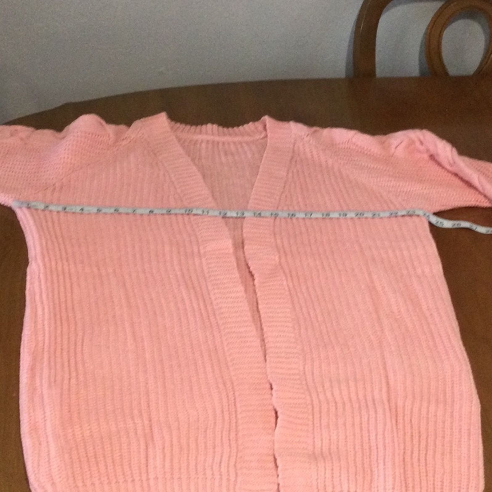 Other Unbranded Pink Acrylic Knit Oversized Cardigan Sweater Small Size S / US 4 / IT 40 - 13 Thumbnail