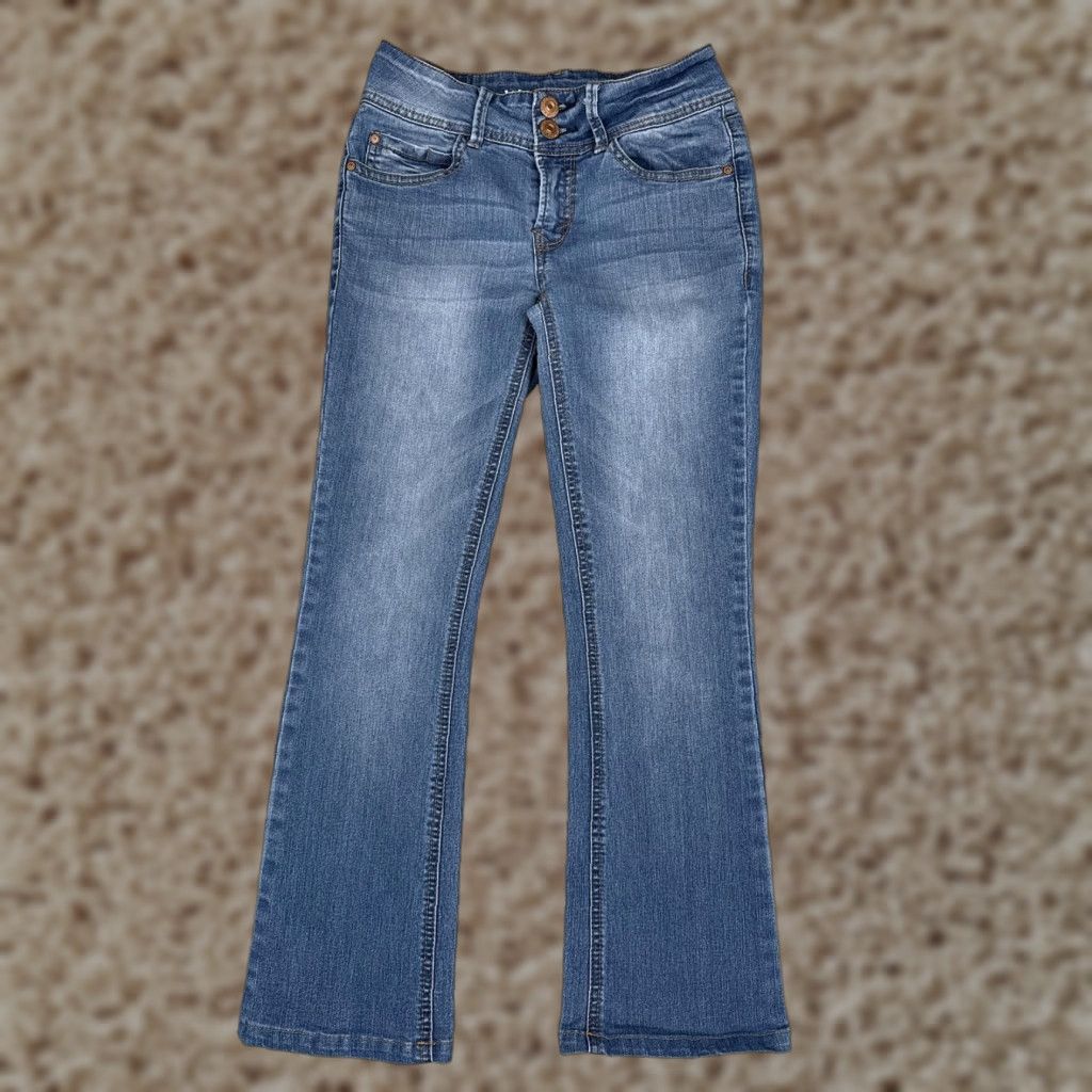 Vintage Wallflower Jeans Womens 0 Regular Blue Luscious Curvy Fit Bootcut Stretch Denim Size 25" / US 0 / IT 36 - 1 Thumbnail