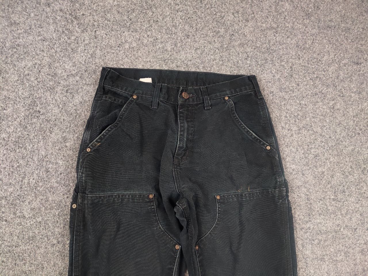 Carhartt Vintage 90s Carhartt double knee Crazy Faded Black Pants USA Size US 30 / EU 46 - 7 Thumbnail