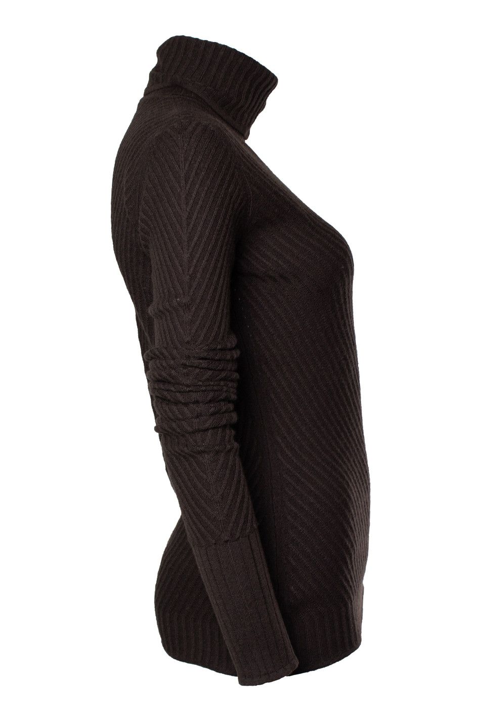 Hermes Hermes, ribbed brown turtleneck Size L / US 10 / IT 46 - 4 Thumbnail