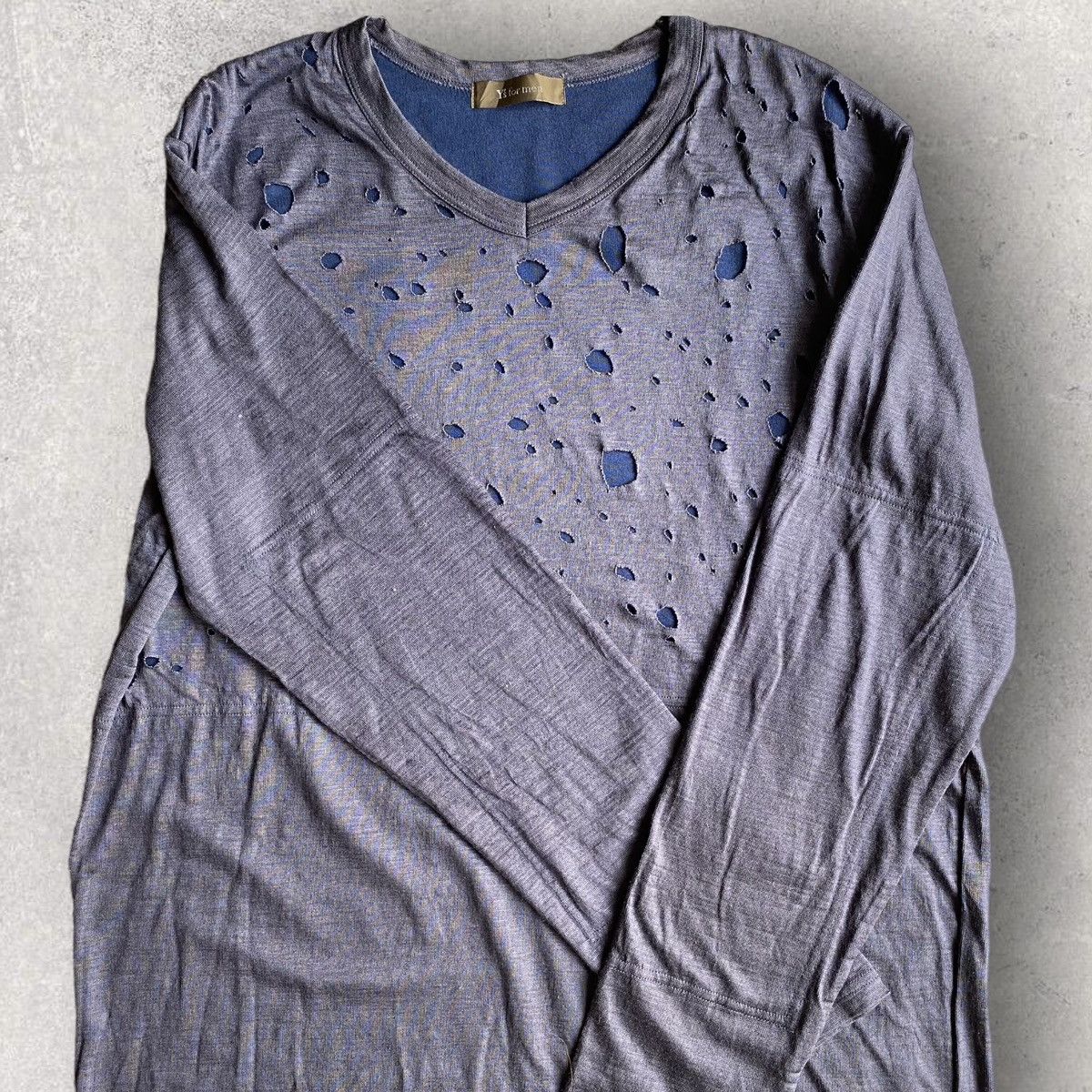 Yohji Yamamoto Y’s For Men Layer Distressed L/S Size US M / EU 48-50 / 2 - 3 Thumbnail