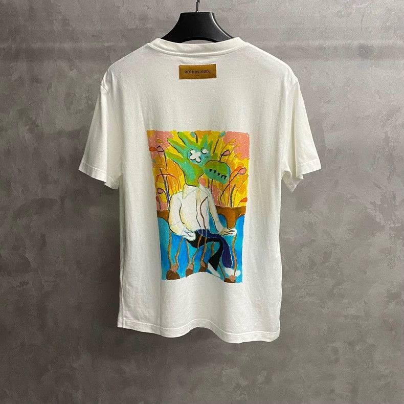 Louis Vuitton Louis Vuitton White cartoon logo short sleeve Size US M / EU 48-50 / 2 - 2 Thumbnail