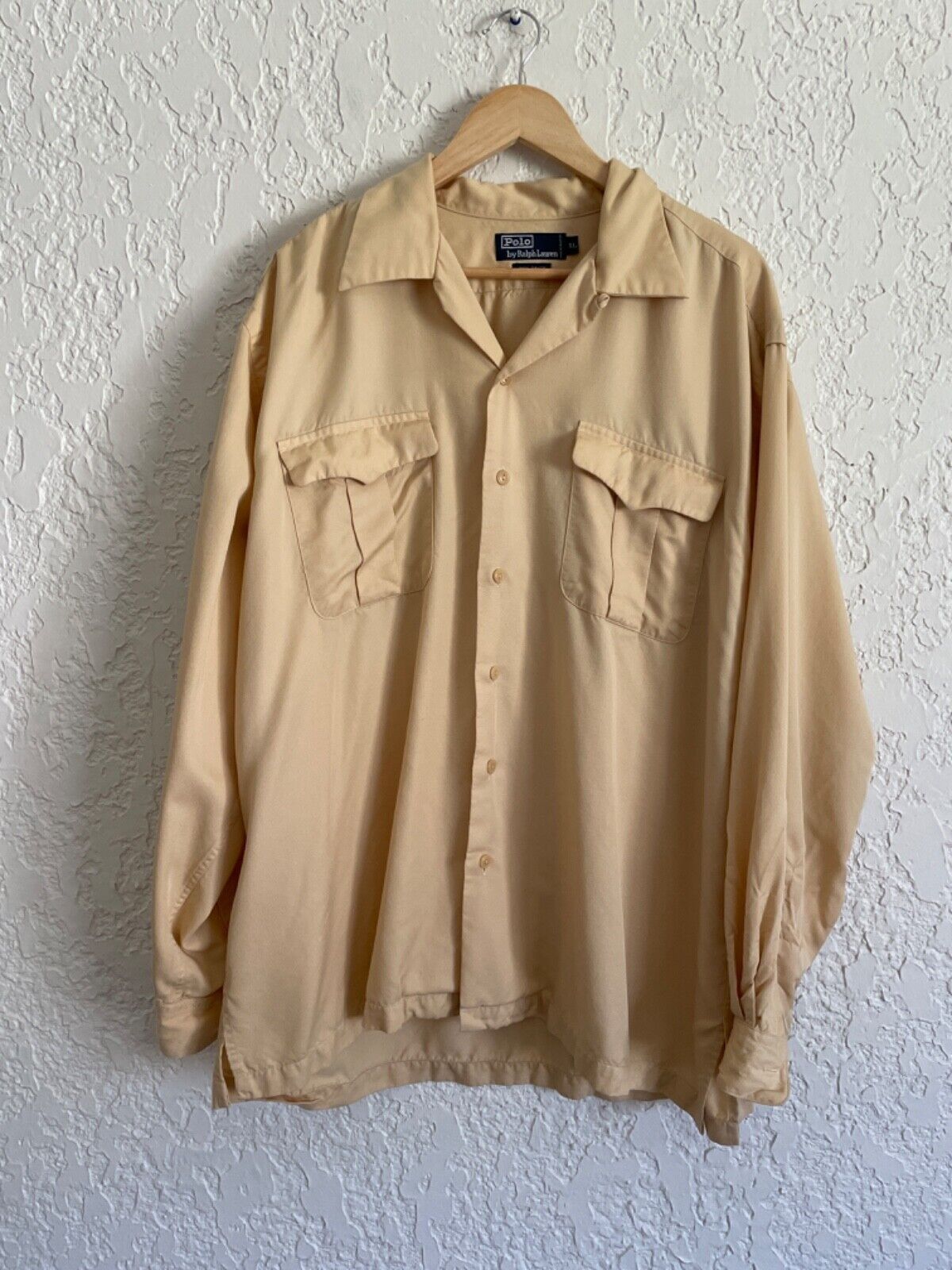 🔥 Polo Ralph Lauren® RARE 90s Rayon Button Sport Shirt