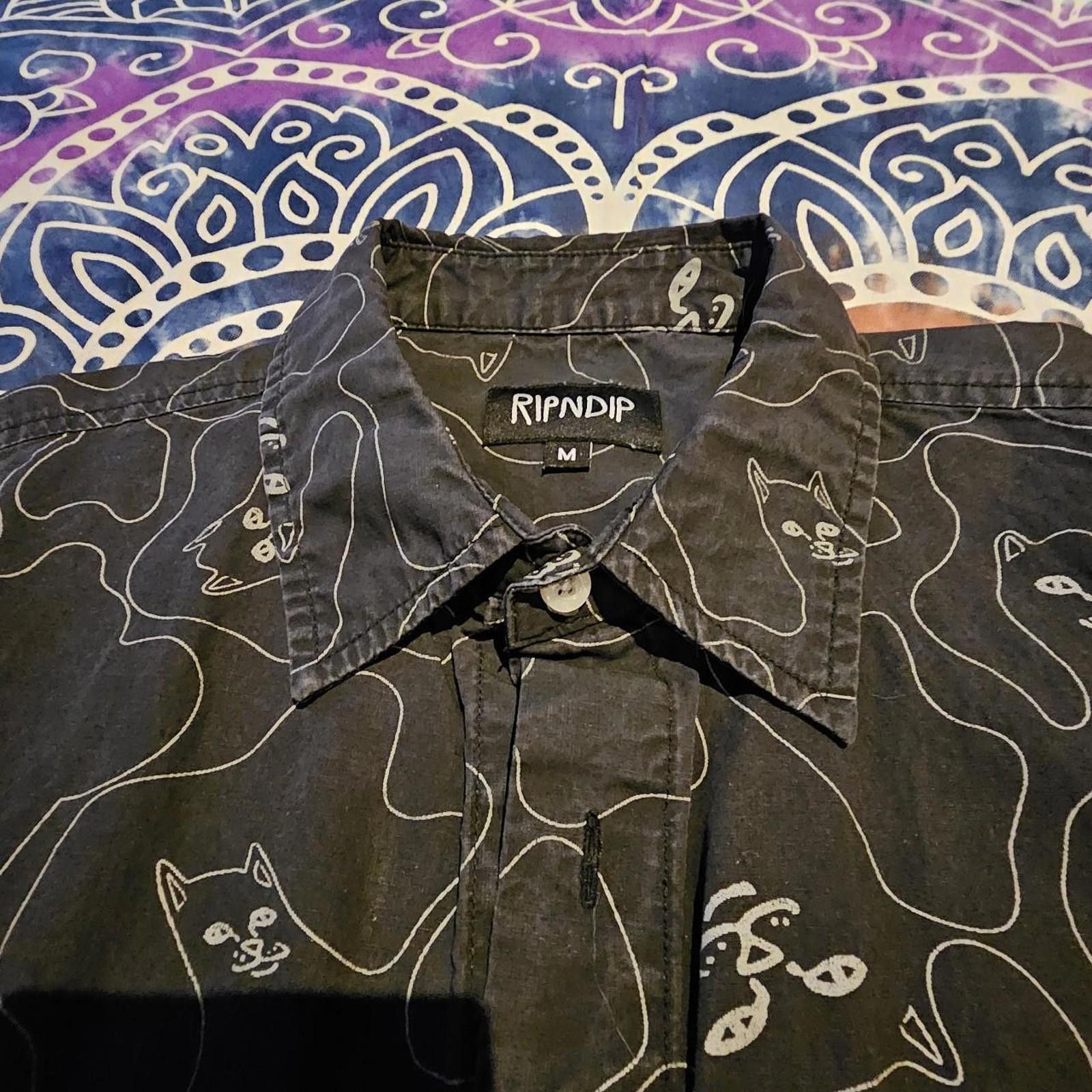 RIPNDIP RIPNDIP Men's Black and White Button Down Shirt Size US M / EU 48-50 / 2 - 6 Thumbnail