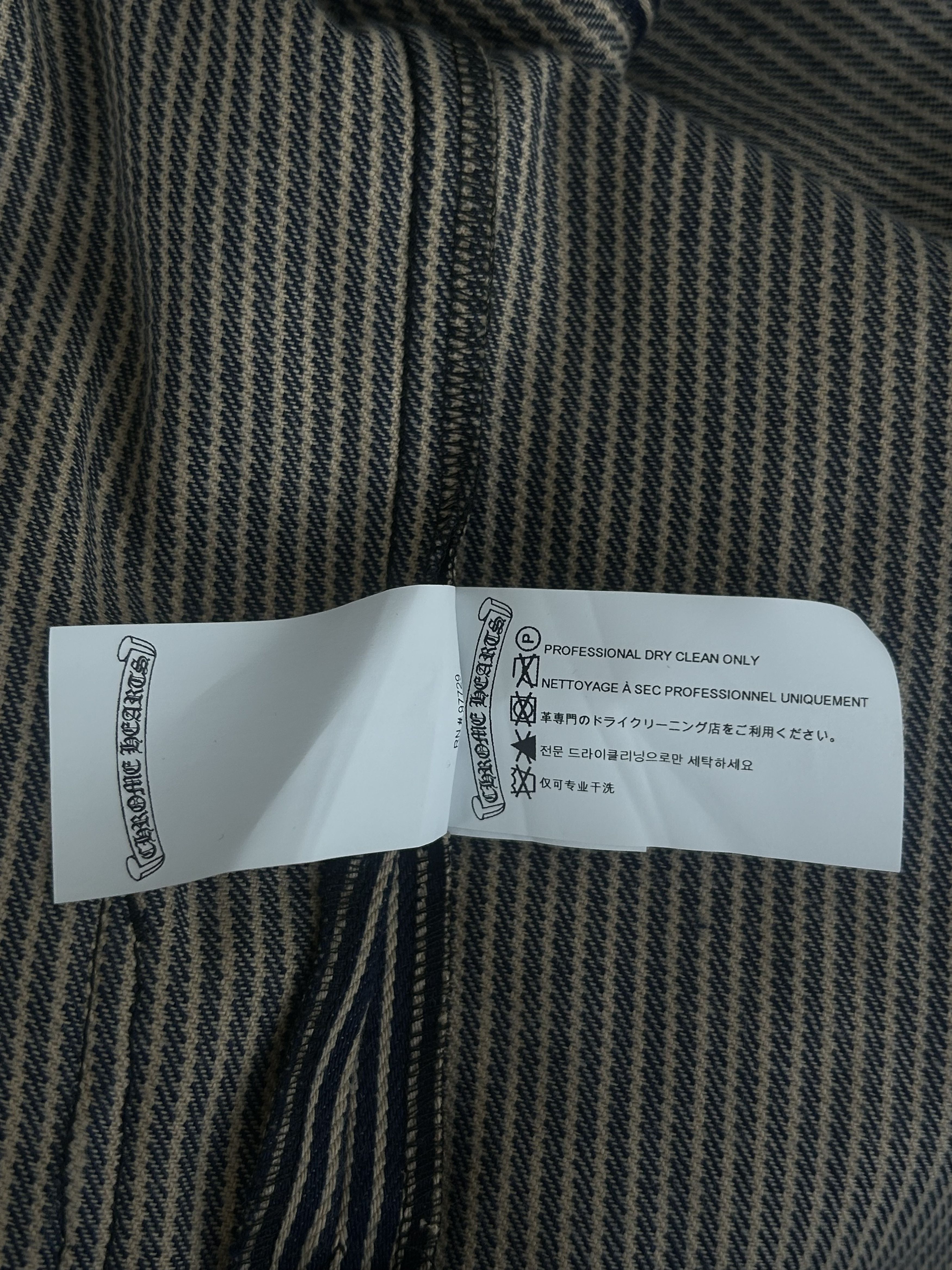 Chrome Hearts Chrome Hearts Blue & White Pinstripe Chore Button Up Shirt Size US L / EU 52-54 / 3 - 5 Thumbnail