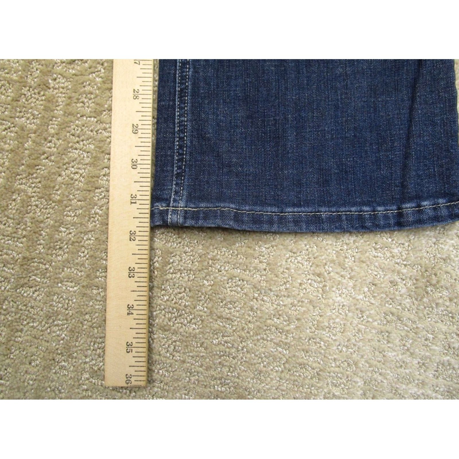 Wrangler Wrangler Jeans Women 12 Blue Mid Rise Bootcut Western Pants Dark Wash Denim Pants Jeans Buckle Logo Size 34" / US 12 / IT 48 - 7 Thumbnail