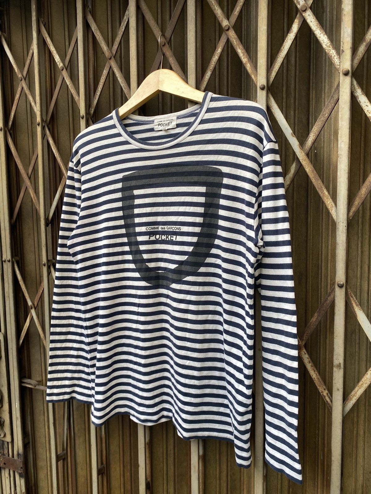 Comme des Garcons Vintage Comme des Garcons LS Strip Tee Size US XL / EU 56 / 4 - 3 Thumbnail