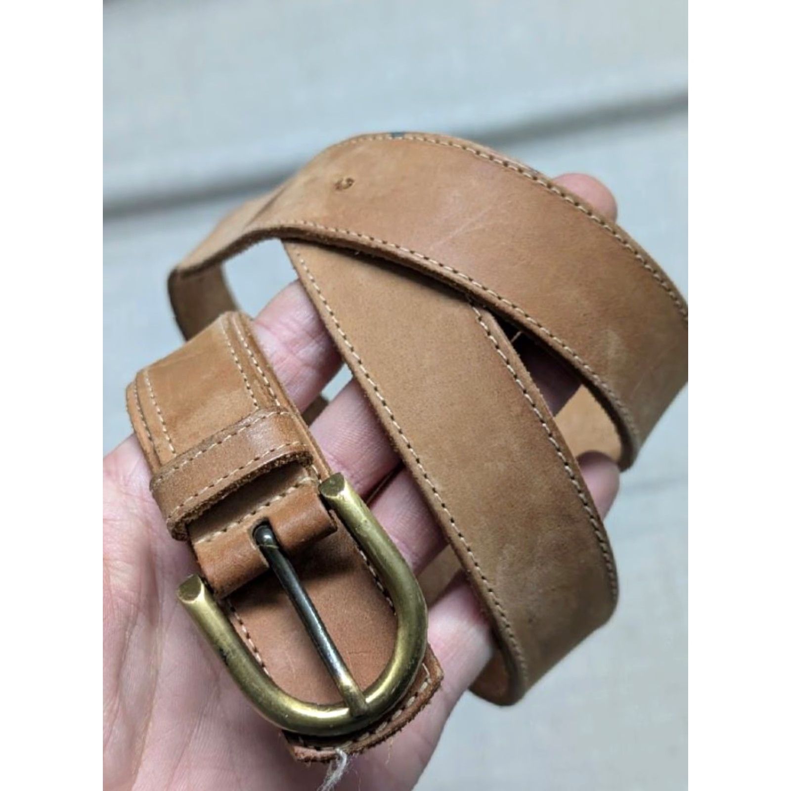 Vintage VINTAGE Atlas WESTERN BELT Ranger Belt ENGLAND cowhide leather 36 Brown Mens Belt 35/36 Western Ranger Size 36 - 5 Thumbnail