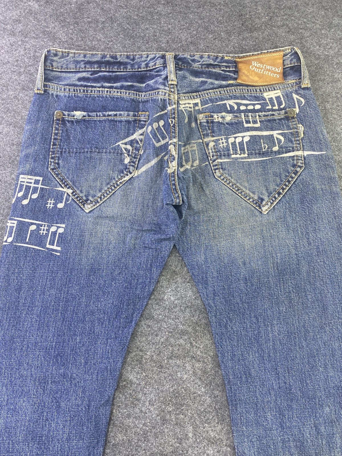 Japanese Brand Westwood Outfitters Distress Blue Wash Denim - J855 Size 31" - 6 Thumbnail