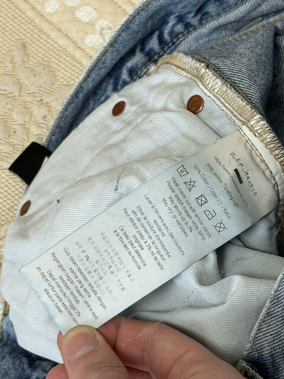 Nudie Jeans 🔥 Nudie Jeans Gritty Jackson Denim Pants Trousers Blue Rare Size US 31 - 9 Thumbnail