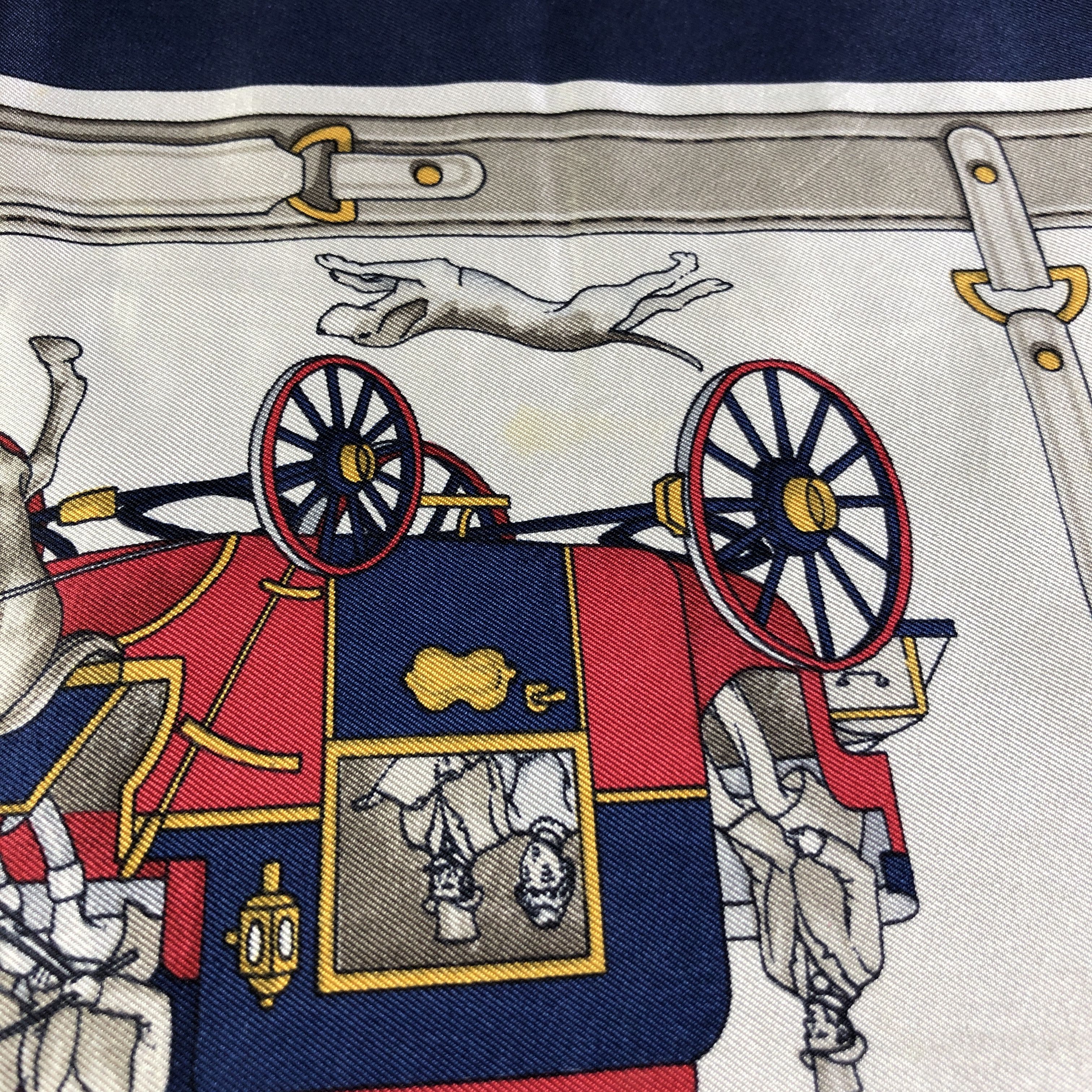 Japanese Brand Classic Carriage Hand Rolled Silk Scarf M1019 Size ONE SIZE - 15 Thumbnail