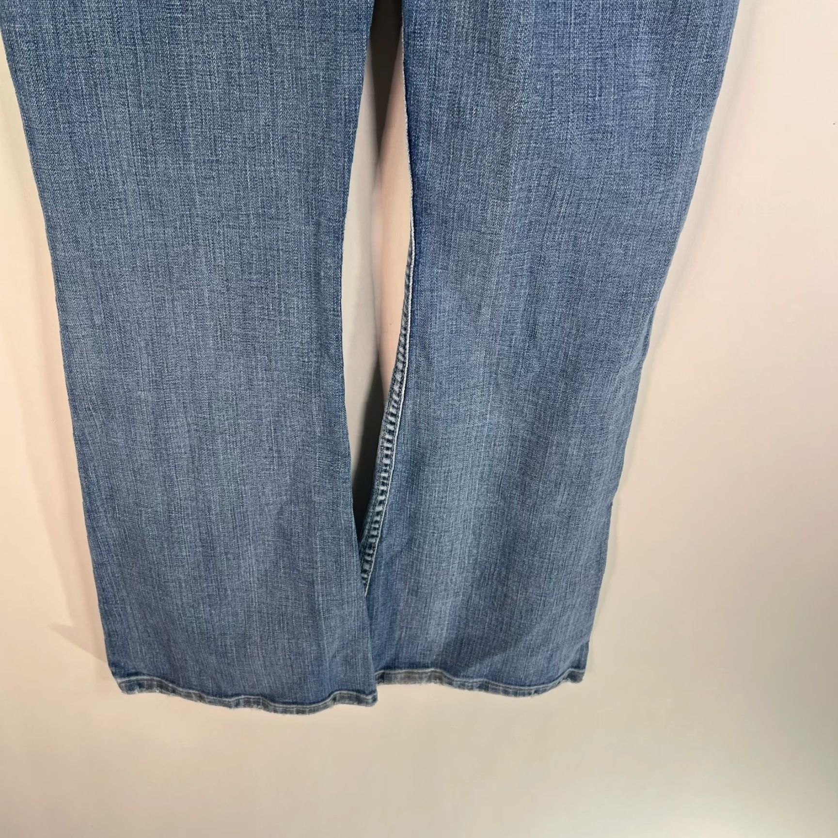 Vintage Buckle BKE Payton Dark Blue Flared Stretch Denim Jeans Women's 29 Regular 32 Inseam 90s Size 29" - 7 Thumbnail