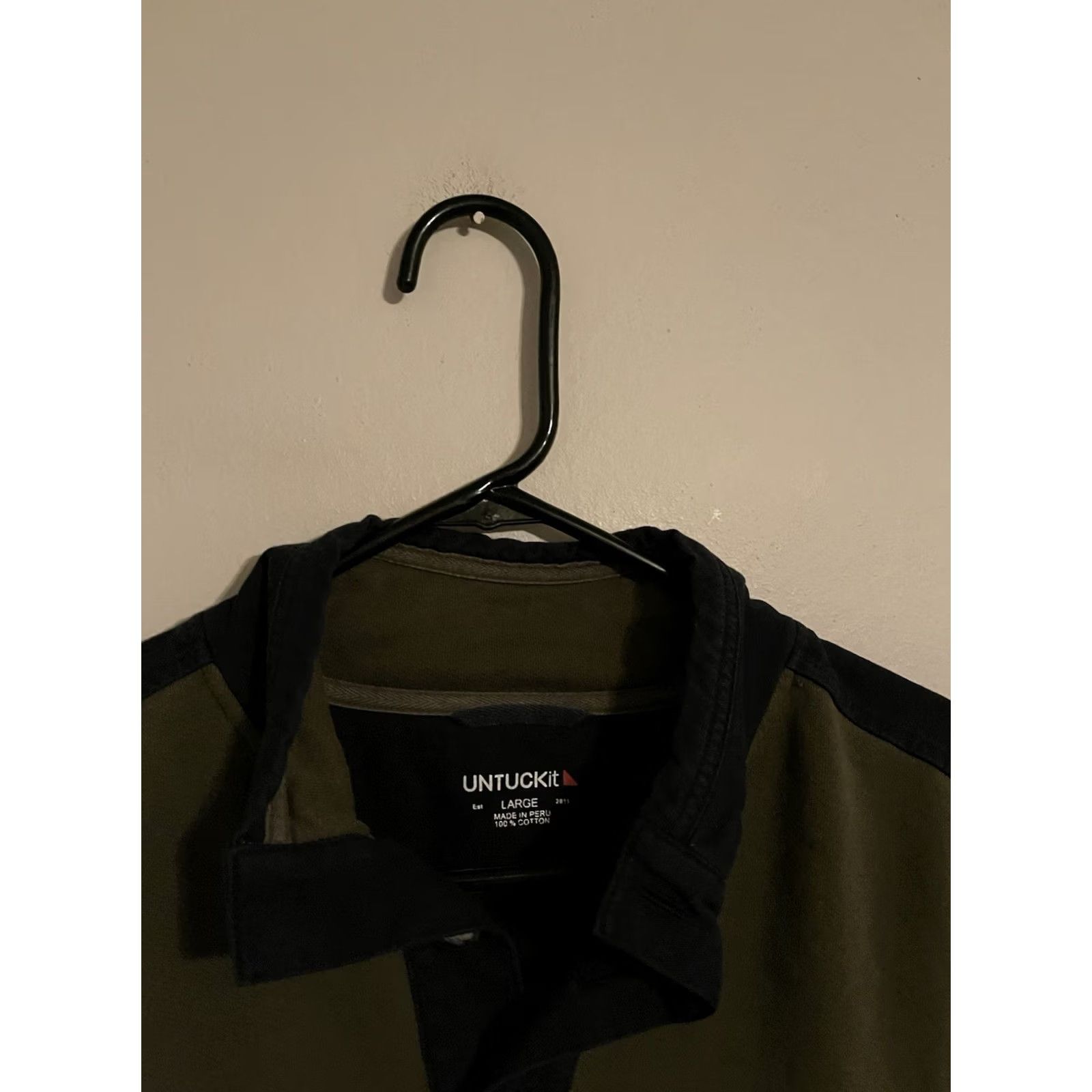 UNTUCKit UNTUCKit Rugby Sweater Men's Large Olive Green Elbow Patches French Terry Size US L / EU 52-54 / 3 - 3 Thumbnail