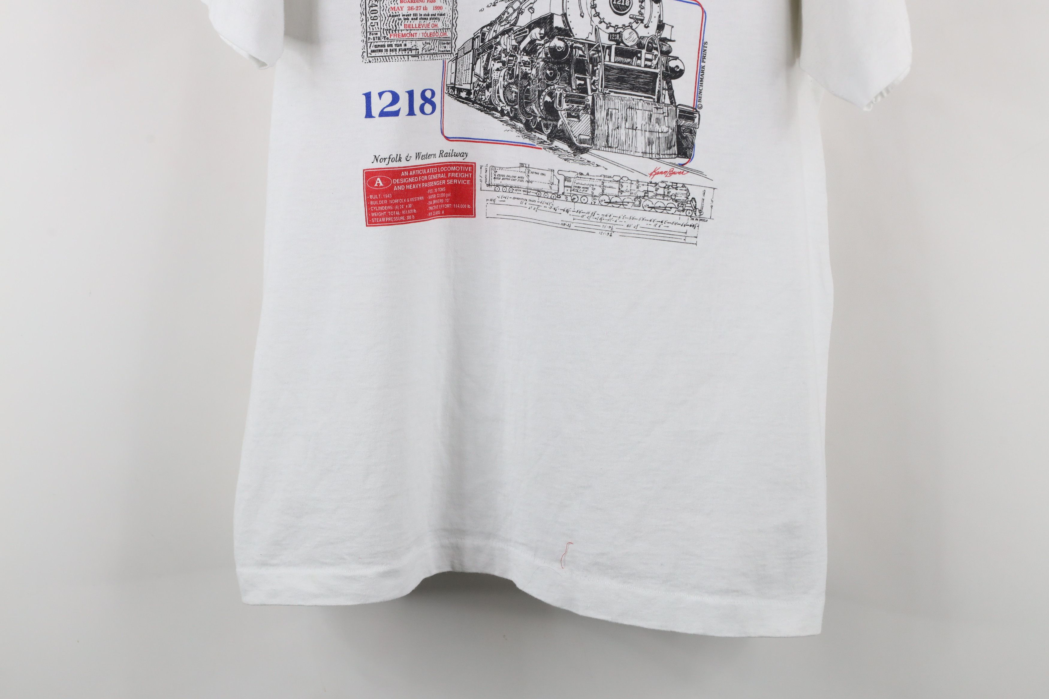 Vintage Vintage 90s Flyer Locomotive Train Short Sleeve T-Shirt USA Size US XL / EU 56 / 4 - 3 Thumbnail