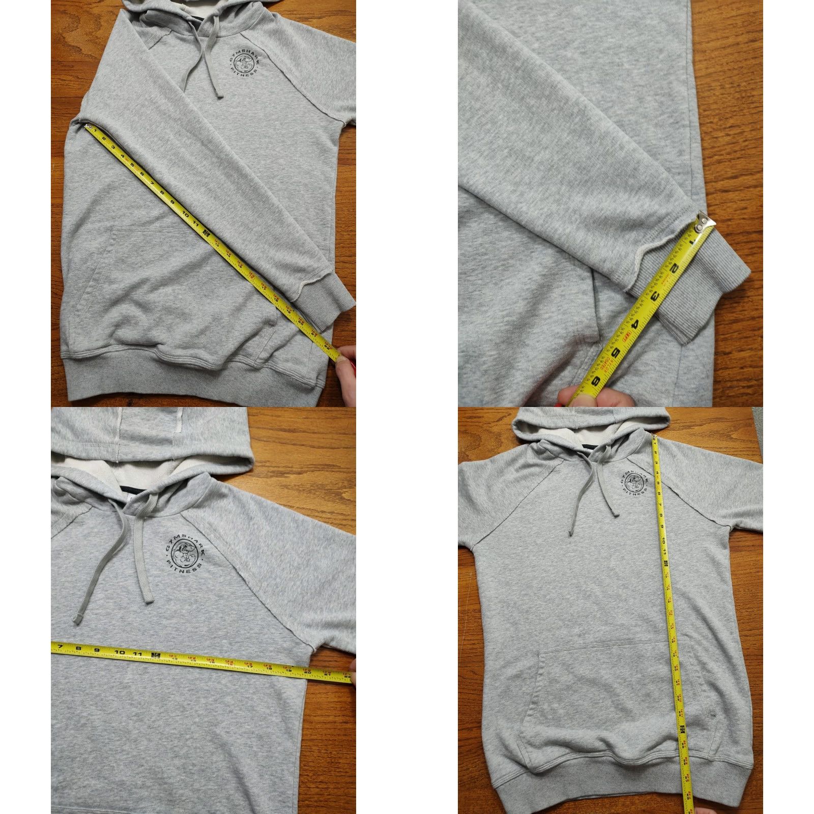 Gymshark Gymshark Hoodie Men's Small Gray Heather Pullover Chest Logo Athletic Knit All Seasons Sports Size US S / EU 44-46 / 1 - 8 Thumbnail