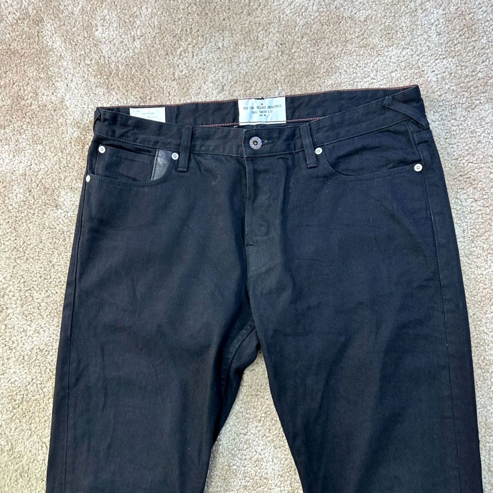 Paul Smith Paul Smith Jeans Button Fly 34x32 Slim Straight Black Denim Mens Regular Jeans Size US 34 / EU 50 - 2 Thumbnail
