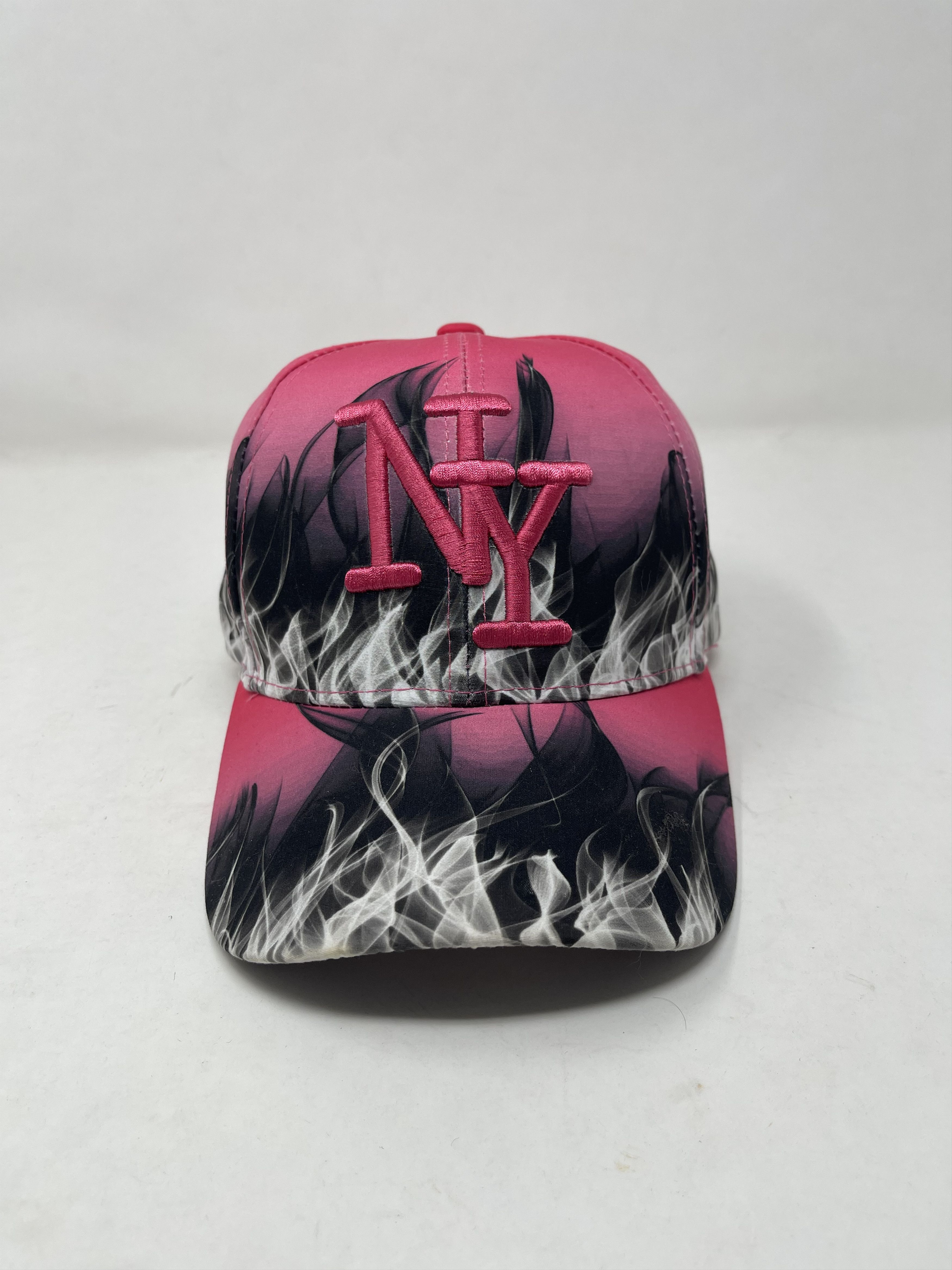 New York Yankees Hip Hop Honour Pink And Black Flames Hat Size ONE SIZE - 1 Thumbnail