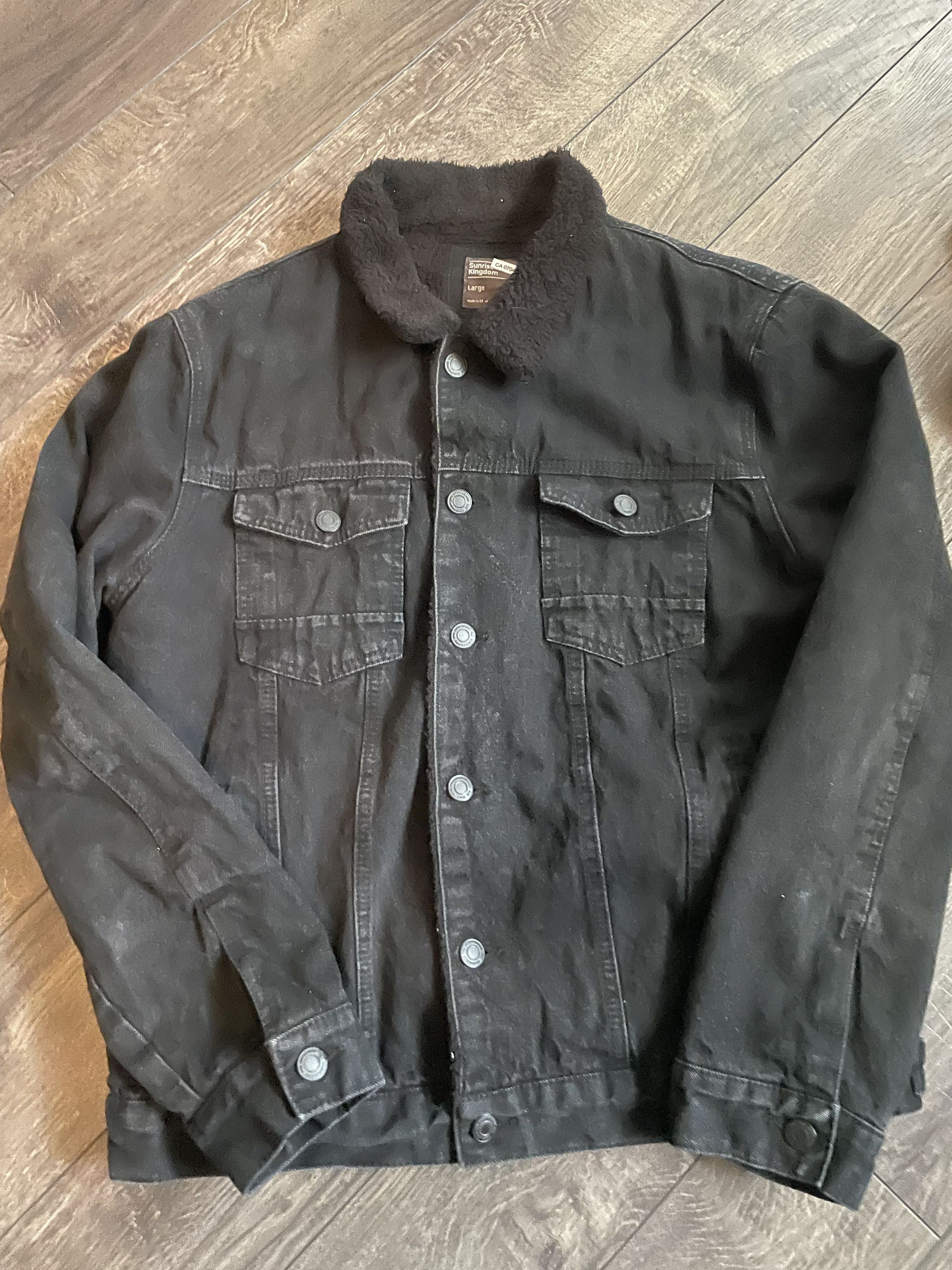 Other Black Denim Jacket Fur Size US L / EU 52-54 / 3 - 2 Thumbnail