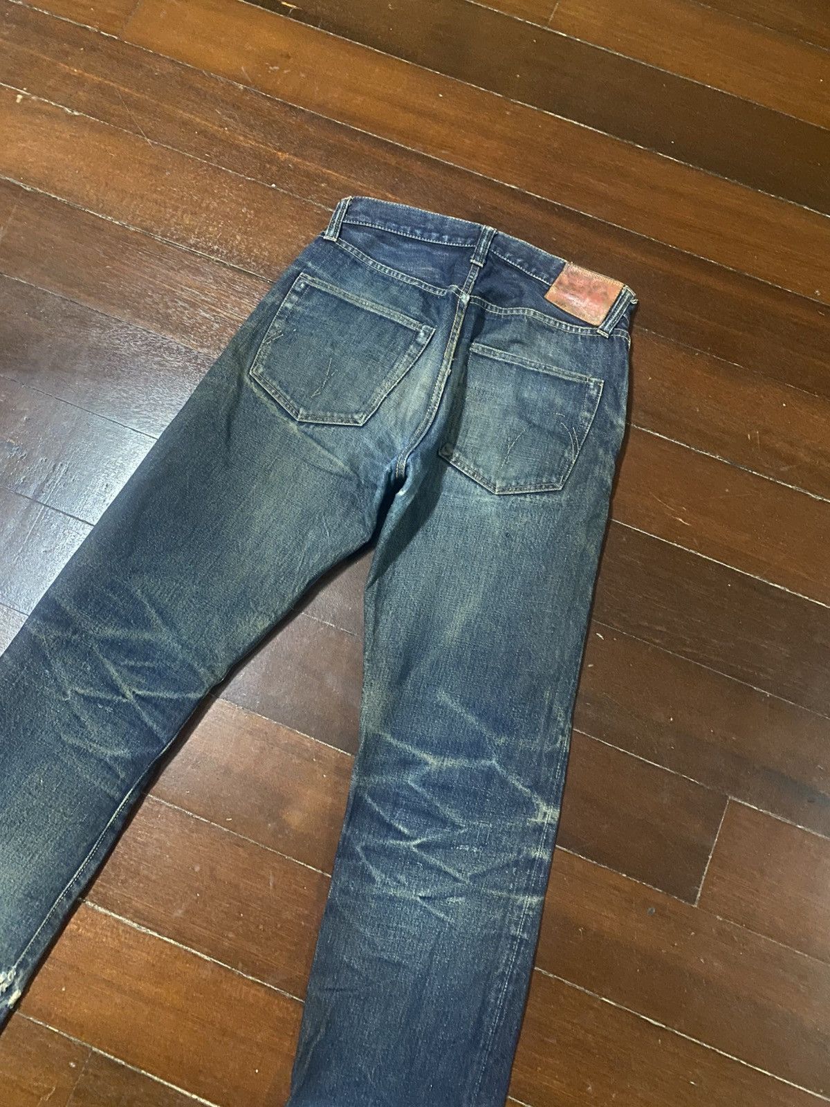 Sugar Cane Vintage Sugar cane 1947 distressed mud wash rusty jeans Size US 31 - 16 Thumbnail