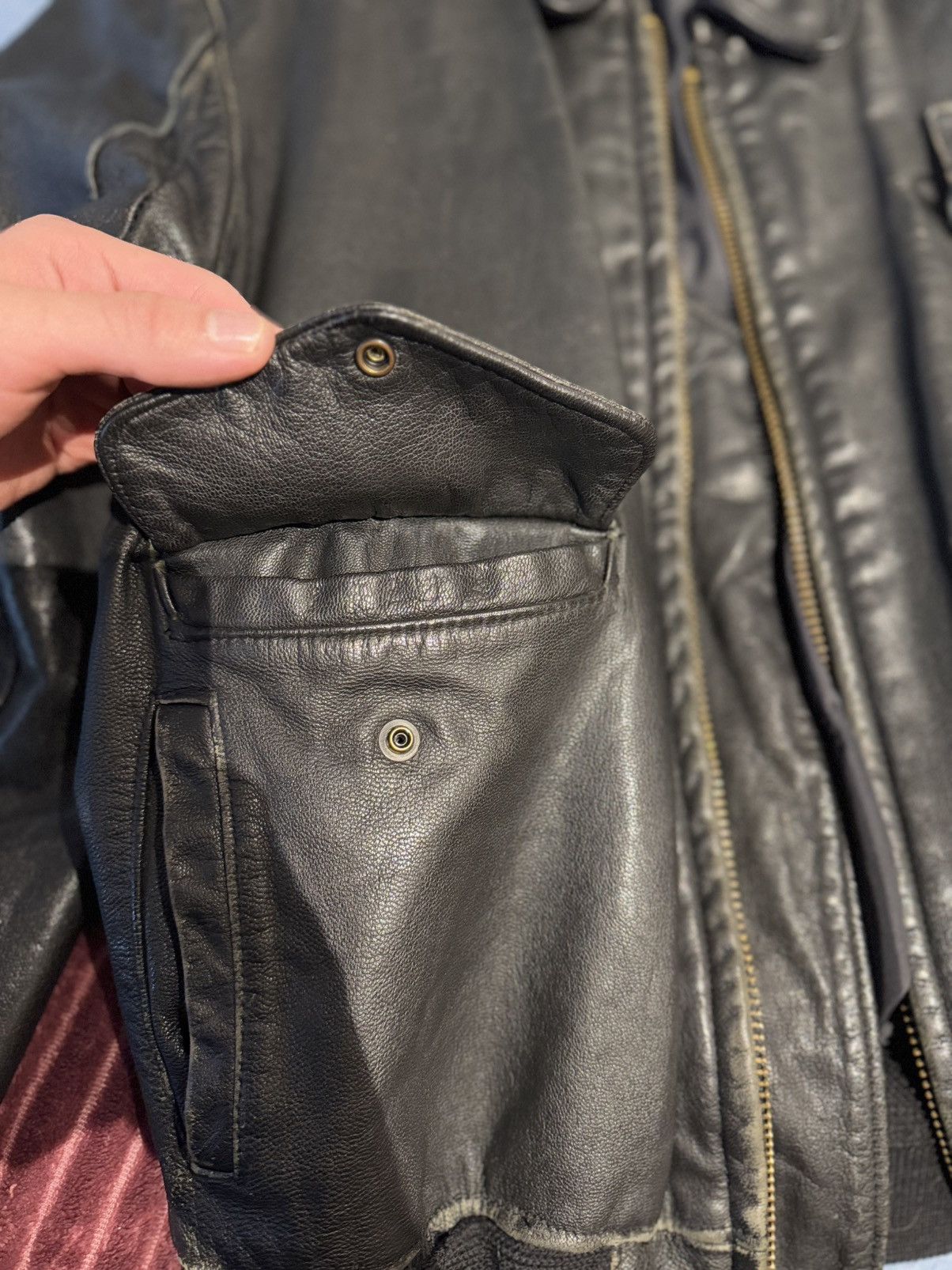 Oakley × Vintage OAKLEY LEATHER OG JACKET Size US L / EU 52-54 / 3 - 9 Thumbnail