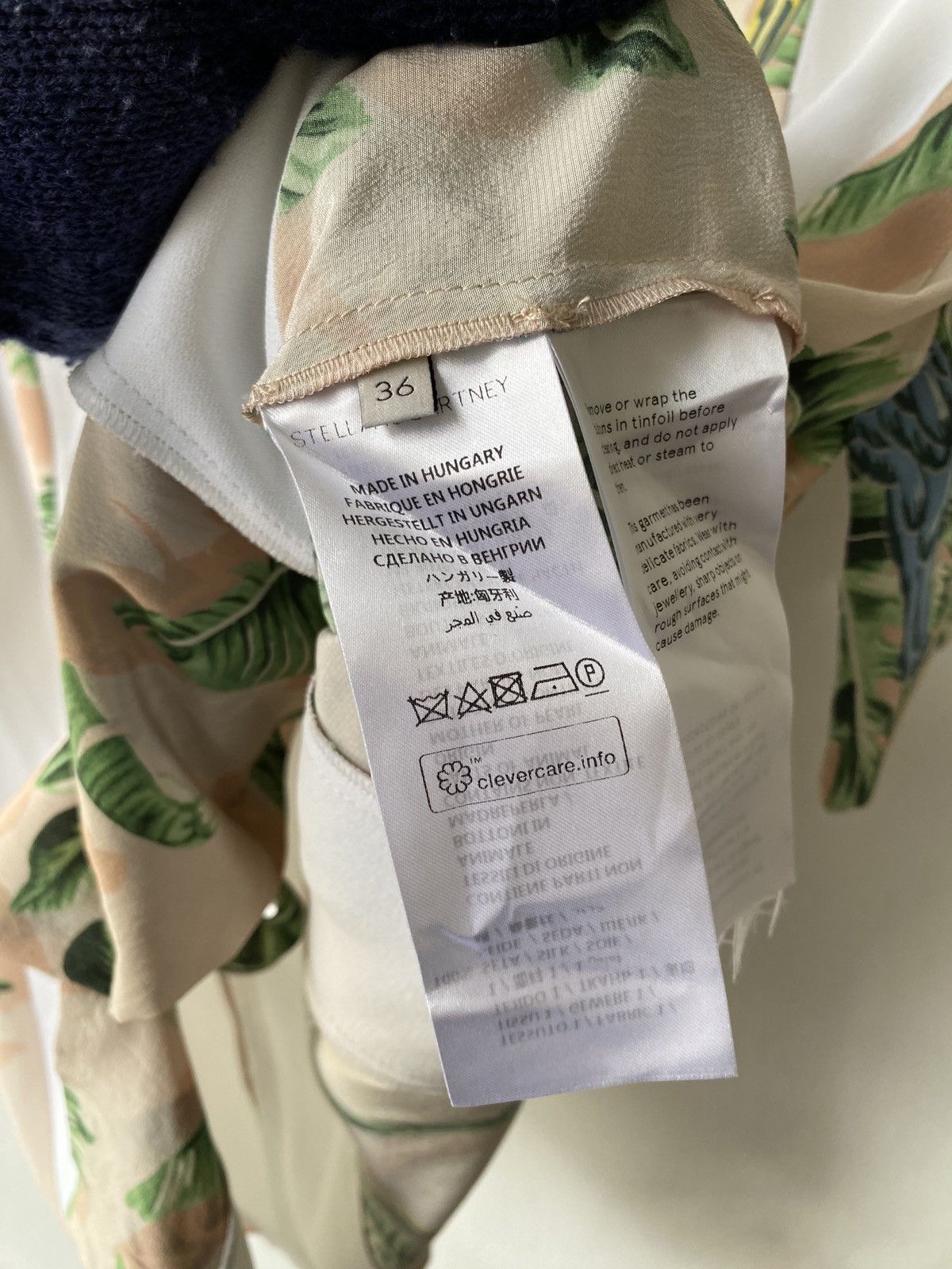 Stella McCartney Stella McCartney Stripe And Tropical Print Silk Shirt Size L / US 10 / IT 46 - 18 Thumbnail