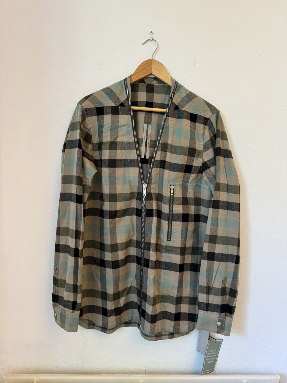 rick owens レザーラリーシャツ LLPX 48 RICK OWENS(リックオウエンス) ラリーシャツ ブラック サイズ 48
