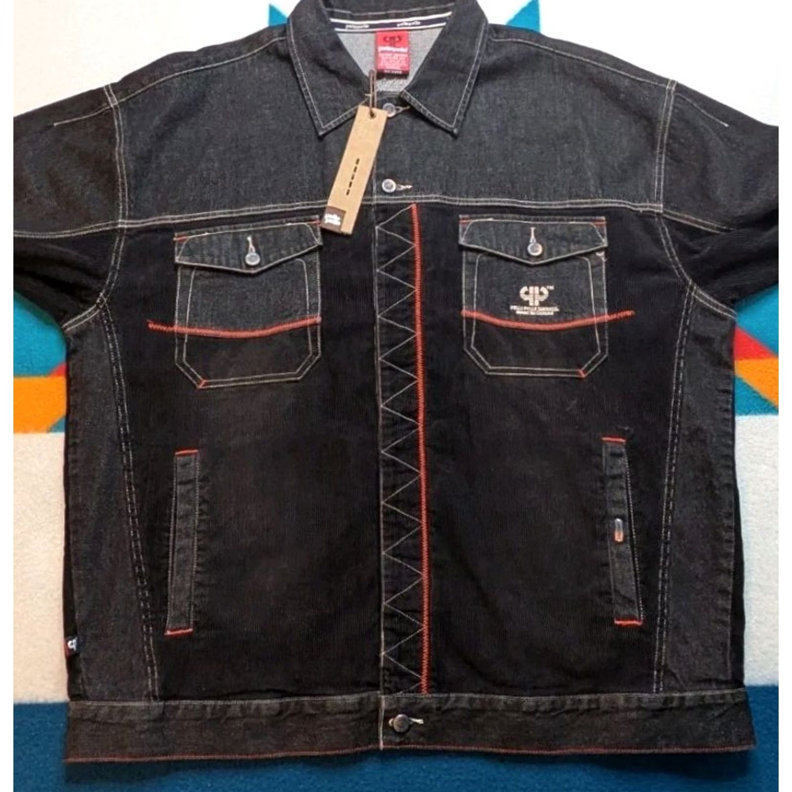 Pelle Pelle VINTAGE Pelle Pelle Marc Buchanan Jacket Denim Corduroy Streetwear XL Black 90s Mens Size US XL / EU 56 / 4 - 4 Thumbnail
