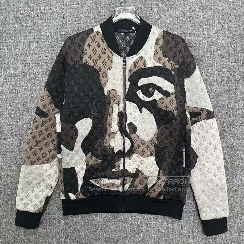 Louis Vuitton LV Face Print Baseball Jacket. Size US M / EU 48-50 / 2 - 1 Thumbnail