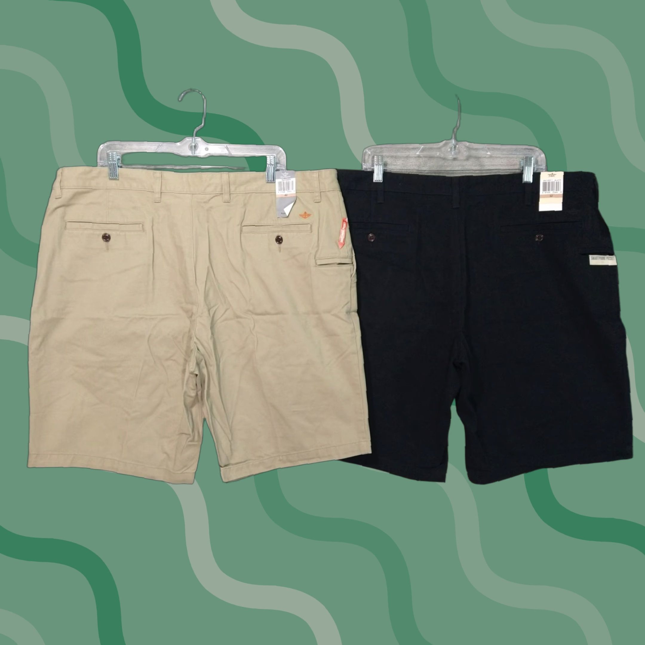 Dockers DOCKERS Shorts Mens 42 Classic Fit Flat Front High Rise Lot of 2 Shorts Mens 42 Multi Cotton Chino Pockets Casual 90s? Size US 42 / EU 58 - 1 Thumbnail
