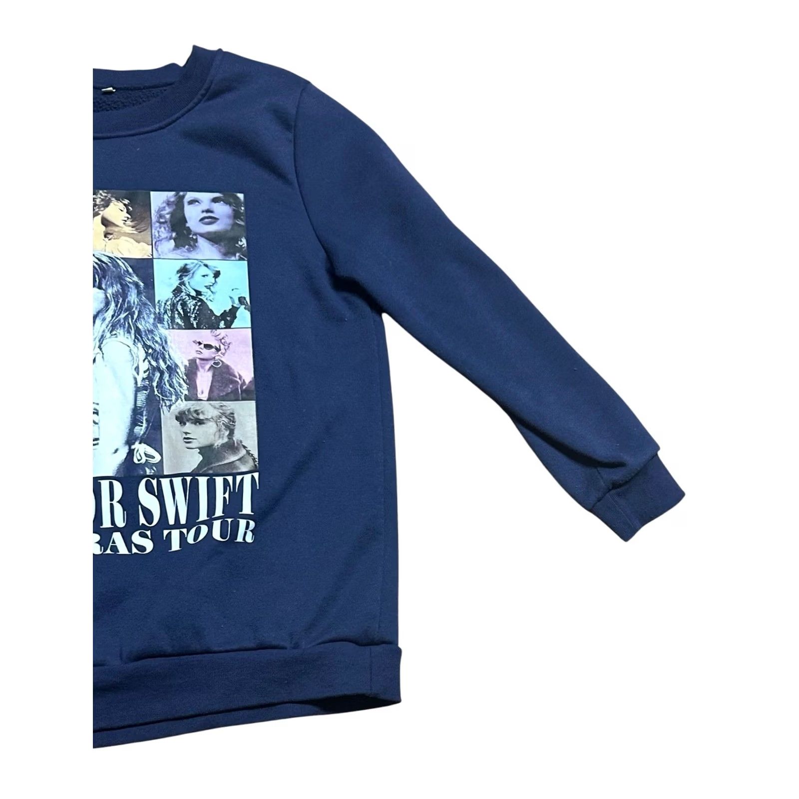 Vintage Taylor Swift The Eras Tour Style Navy Blue Graphic Crewneck Sweatshirt Sz Small Size S / US 4 / IT 40 - 3 Thumbnail