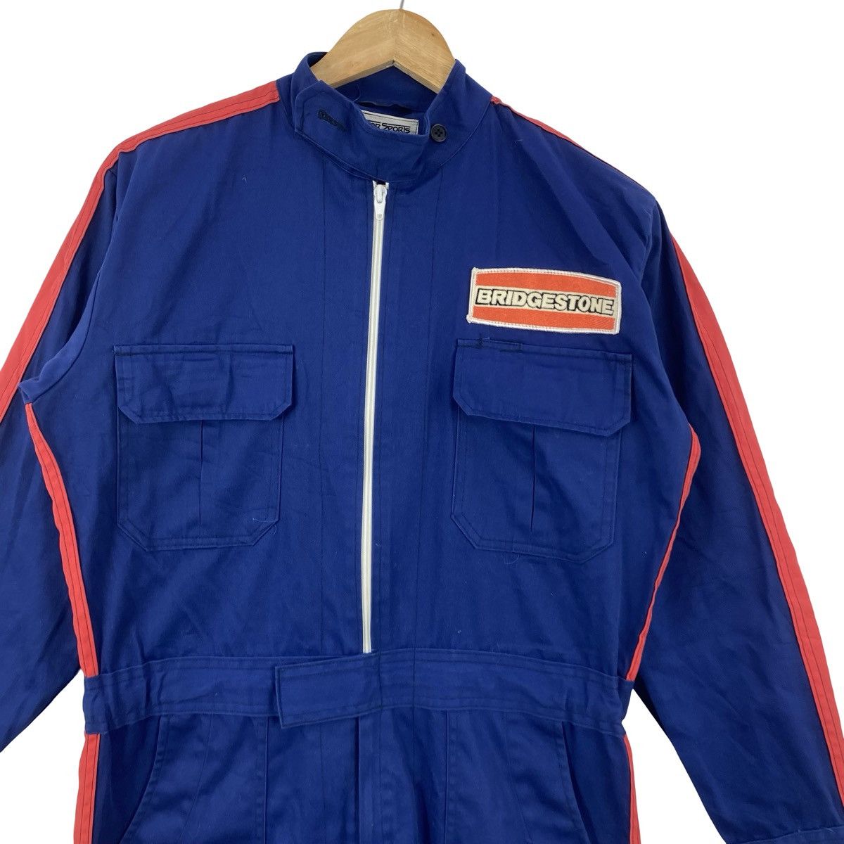 Vintage Vintage BRIDGESTONE RACING MOTOR Sports Workwear Coverall Size US 36 / EU 52 - 6 Thumbnail