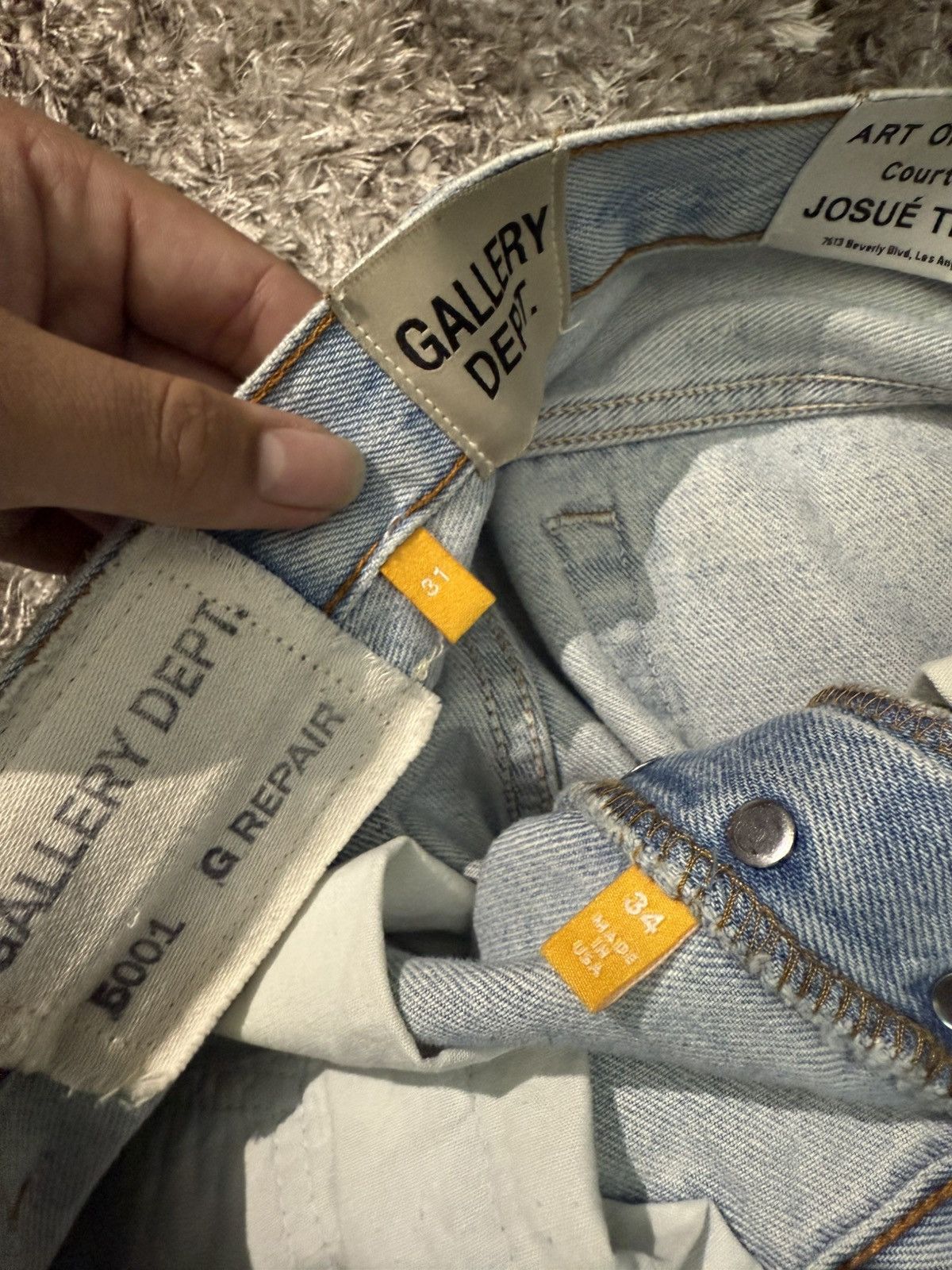Gallery Dept. Gallery Dept Super Flooded G Patch Levi’s Denim Size 31x34 Size US 31 - 17 Thumbnail