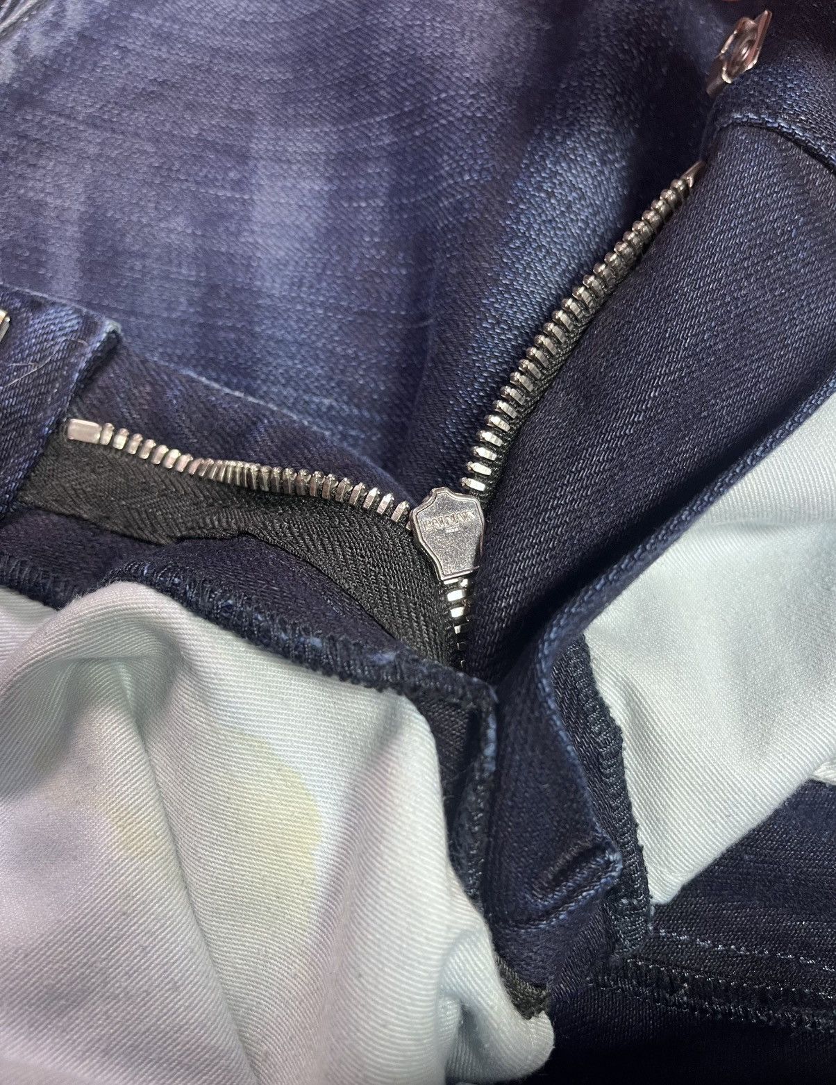 Balmain Balmain Paris Navy Dark Blue Zip Pockets Biker Jeans 31 Size US 31 - 10 Thumbnail