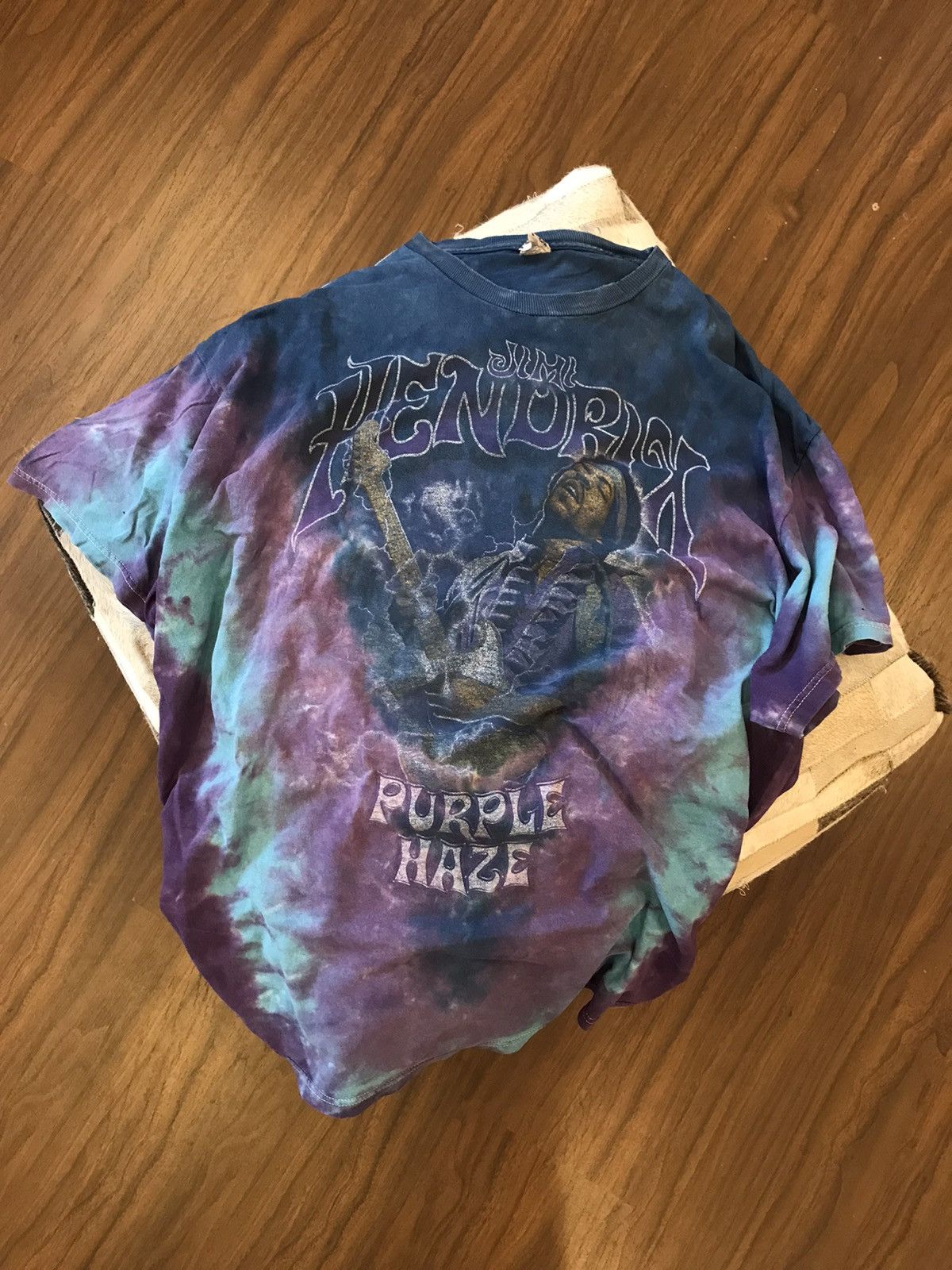 Band Tees × Jimi Hendrix × Vintage 90s Jimi Hendrix Purple Haze Tshirt Size US XL / EU 56 / 4 - 1 Thumbnail