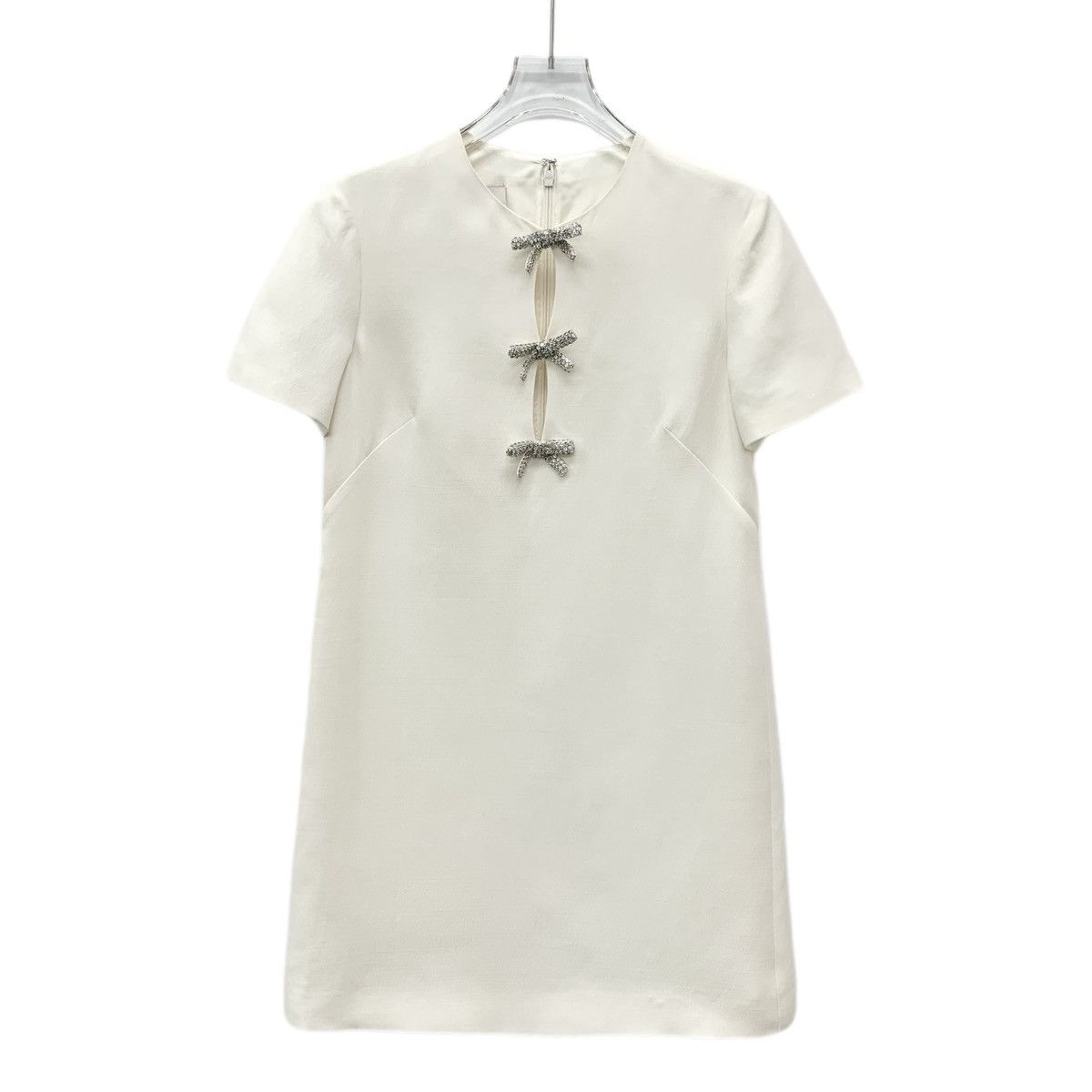 Valentino Valentino Bow Diamond-embellished Short Sleeve Dress K26WX Size M / US 6-8 / IT 42-44 - 1 Thumbnail