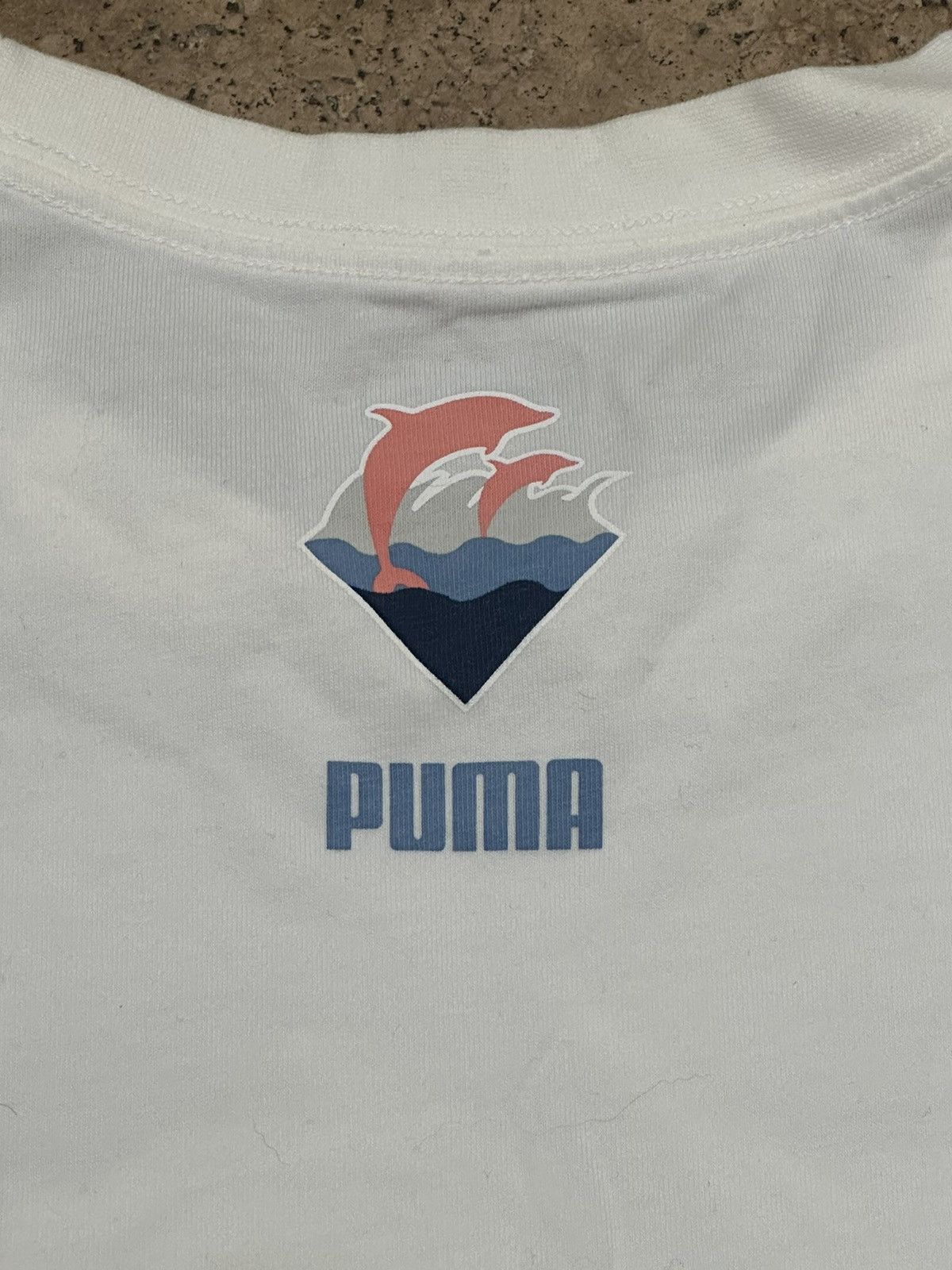 Pink Dolphin × Puma PUMA Pink Dolphin 2016 Collab Graphic Shirt Rare 80s Colors Size US M / EU 48-50 / 2 - 8 Thumbnail
