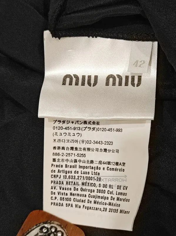 Miu Miu Miu Miu Black Dotted Long Sleeve Shirt . Size M / US 6-8 / IT 42-44 - 7 Thumbnail