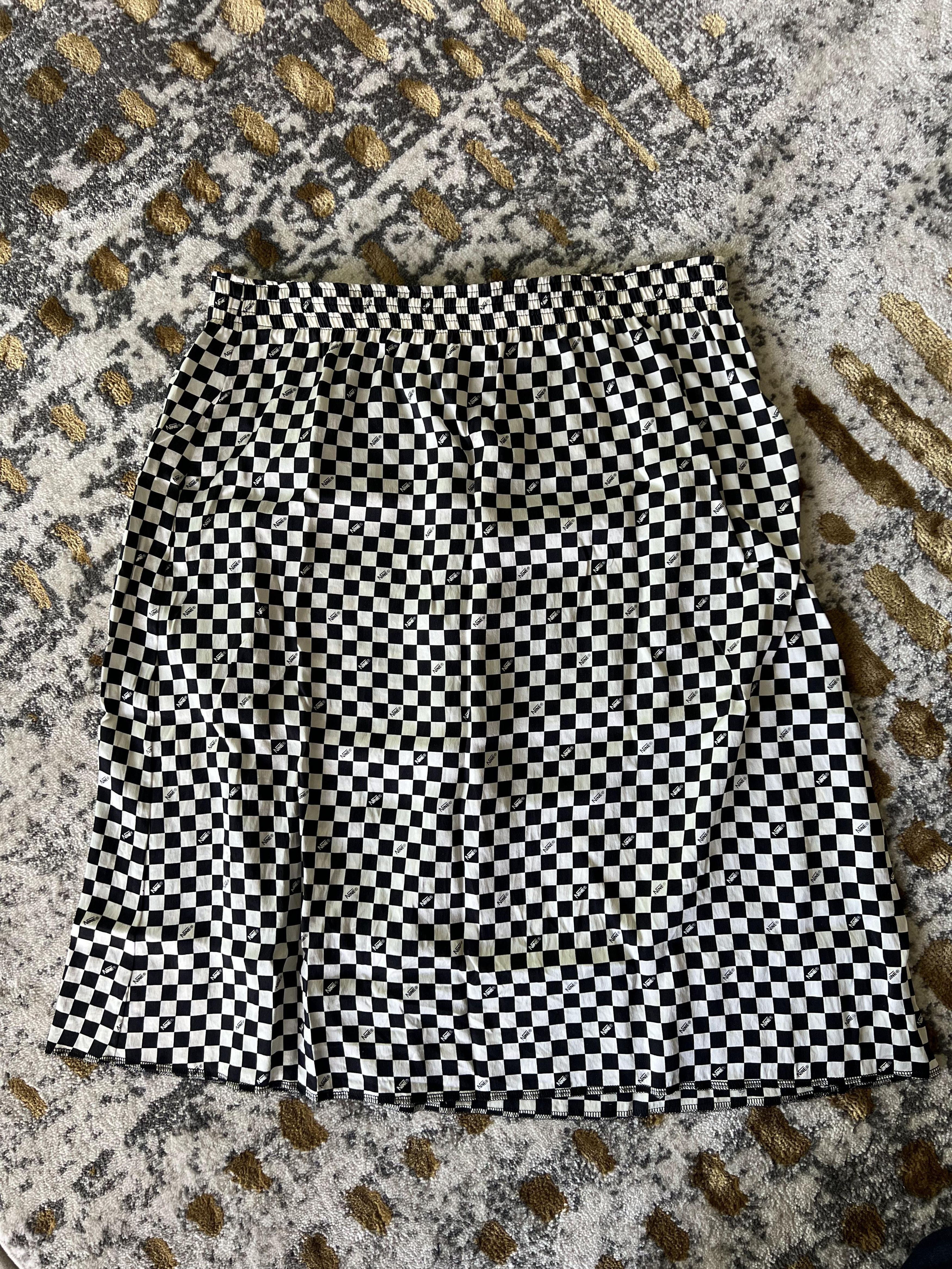 Japanese Brand × Takahiromiyashita The Soloist. Number (N)ine Checkered Silk white black skirt boxer pants Size 32" / US 10 / IT 46 - 1 Thumbnail